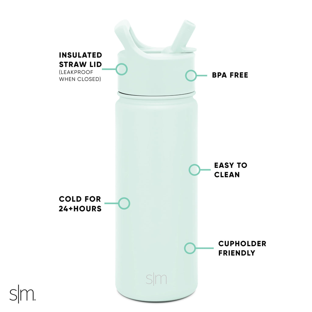 Simple Modern Summit Water Bottle Straw Lid Vacuum Insulated Stainless Steel Bottle | 18 fl oz JUWD