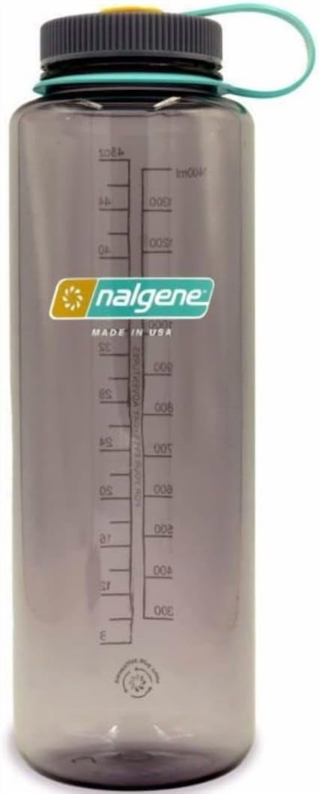 Nalgene Sustain Tritan BPA-Free Water  Made with Material Derived from 50% Plastic Waste (using ISCC certified mass balance), 48 OZ, Wide Mouth, Aubergine UU69