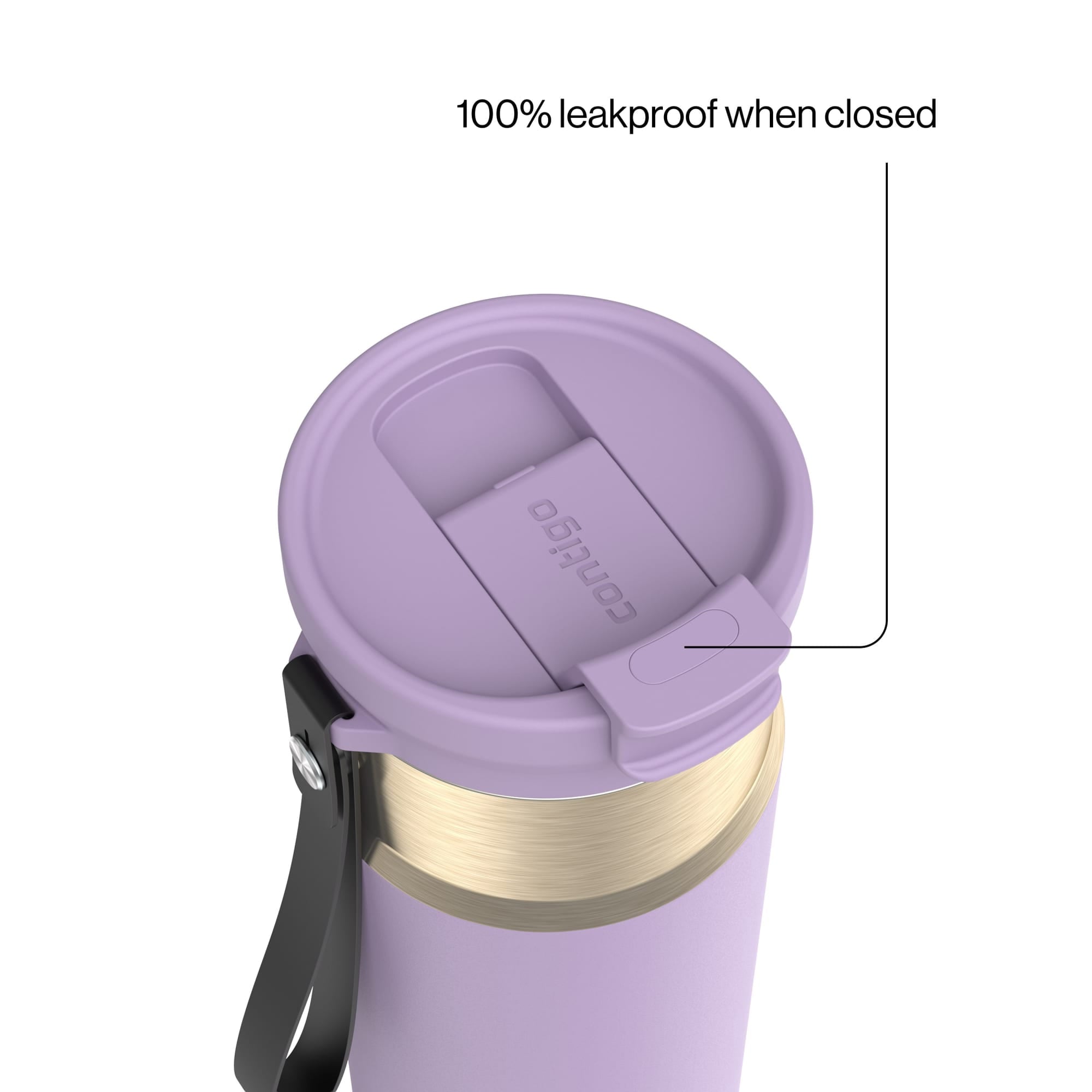 Contigo DualSip 24 oz Leakproof Insulated Water Bottle with Carrying Strap and 2-Way Lid CWXR