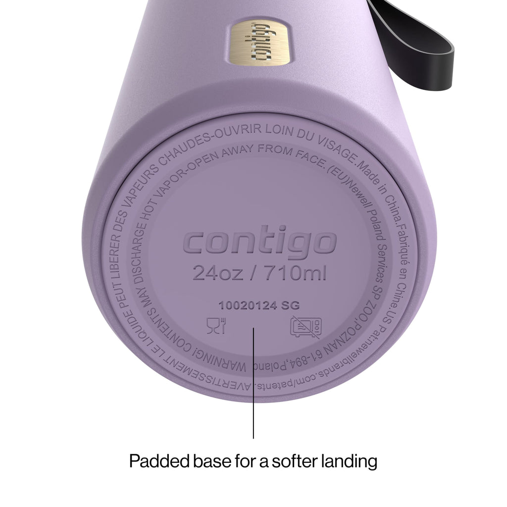 Contigo DualSip 24 oz Leakproof Insulated Water Bottle with Carrying Strap and 2-Way Lid CWXR