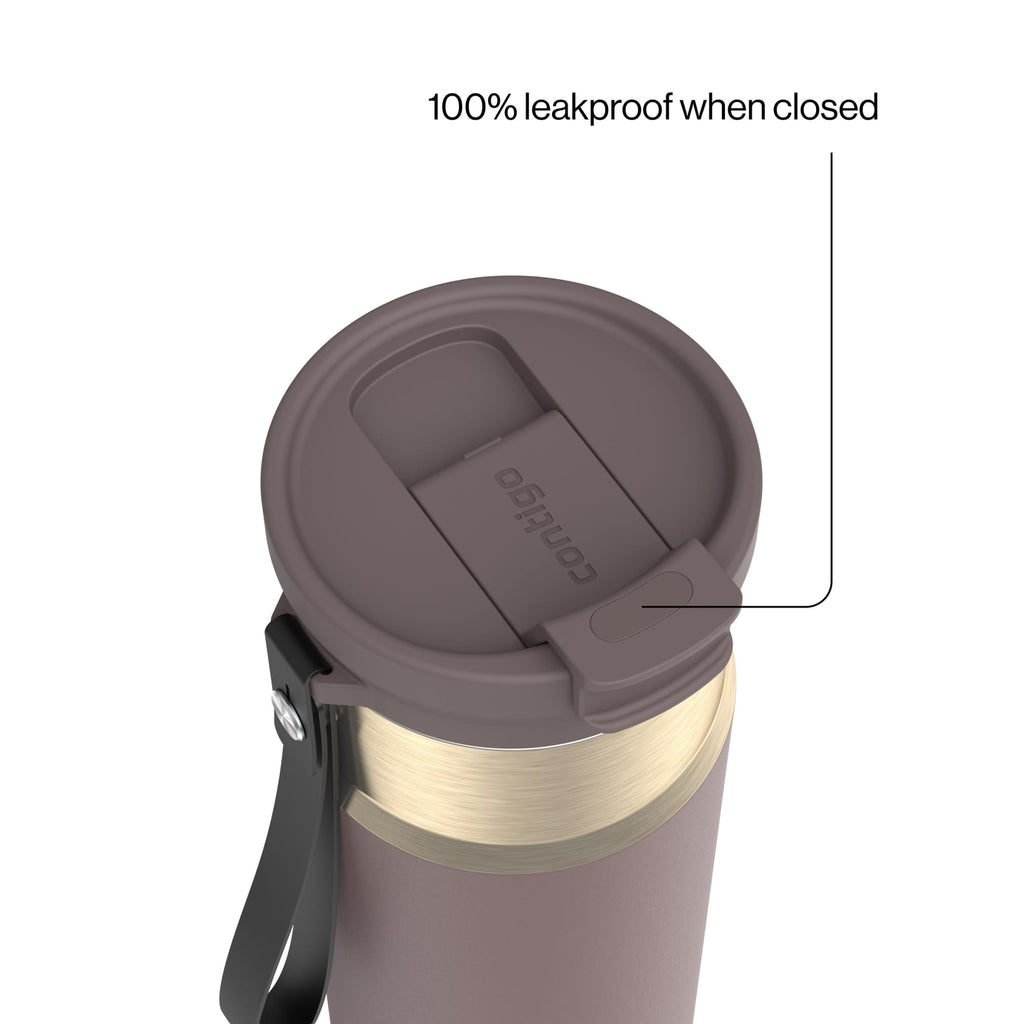 Contigo DualSip 24 oz Leakproof Insulated Water Bottle with Carrying Strap and 2-Way Lid CWXR