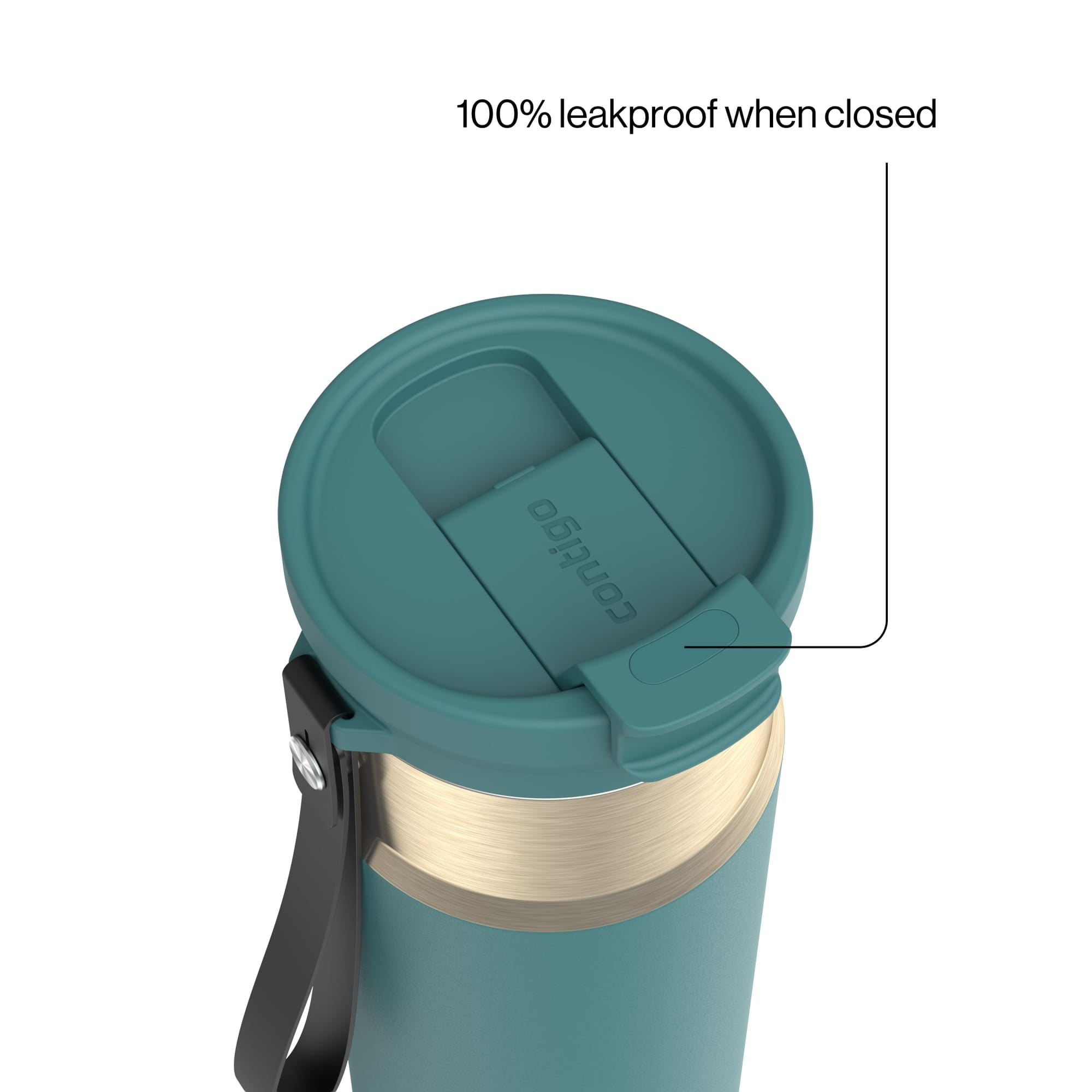 Contigo DualSip 24 oz Leakproof Insulated Water Bottle with Carrying Strap and 2-Way Lid CWXR