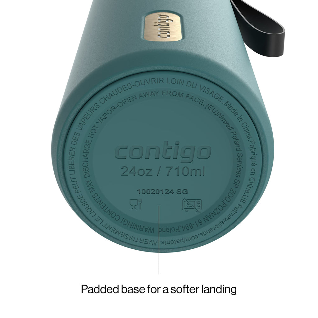 Contigo DualSip 24 oz Leakproof Insulated Water Bottle with Carrying Strap and 2-Way Lid CWXR