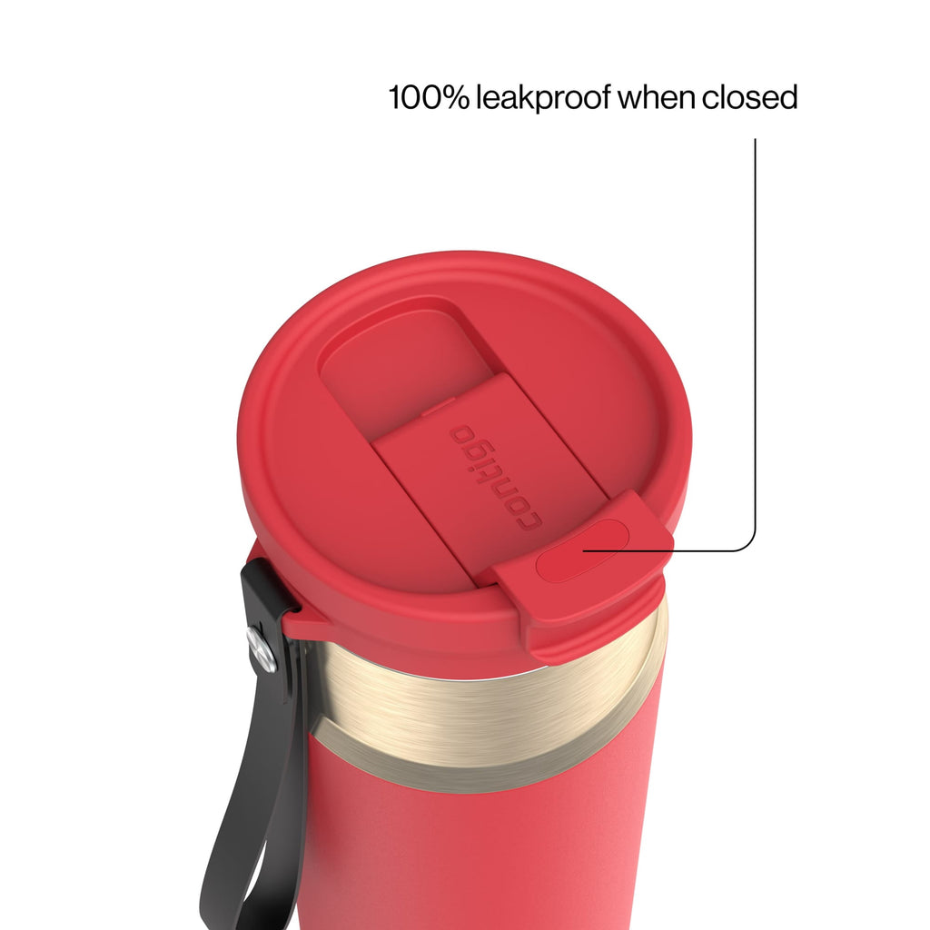 Contigo DualSip 24 oz Leakproof Insulated Water Bottle with Carrying Strap and 2-Way Lid CWXR