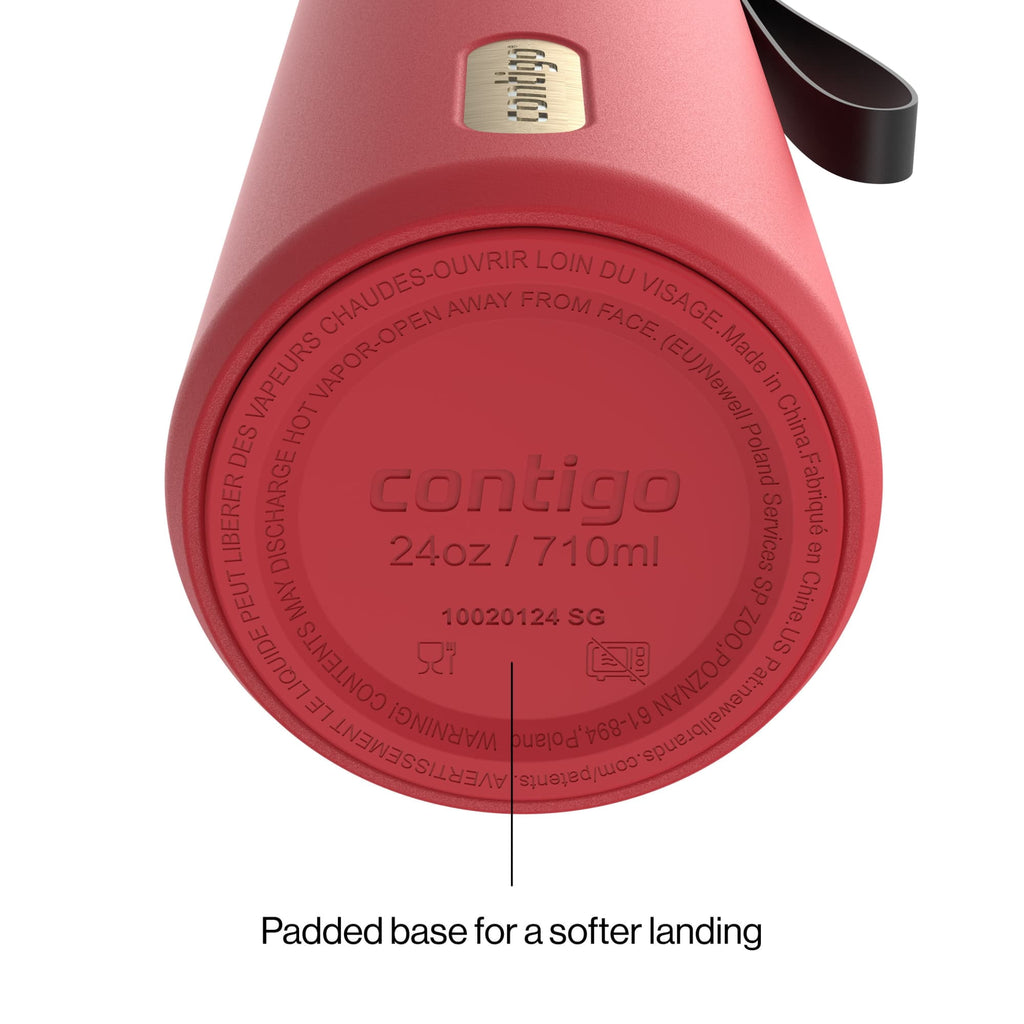 Contigo DualSip 24 oz Leakproof Insulated Water Bottle with Carrying Strap and 2-Way Lid CWXR