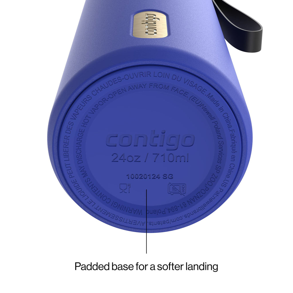 Contigo DualSip 24 oz Leakproof Insulated Water Bottle with Carrying Strap and 2-Way Lid CWXR