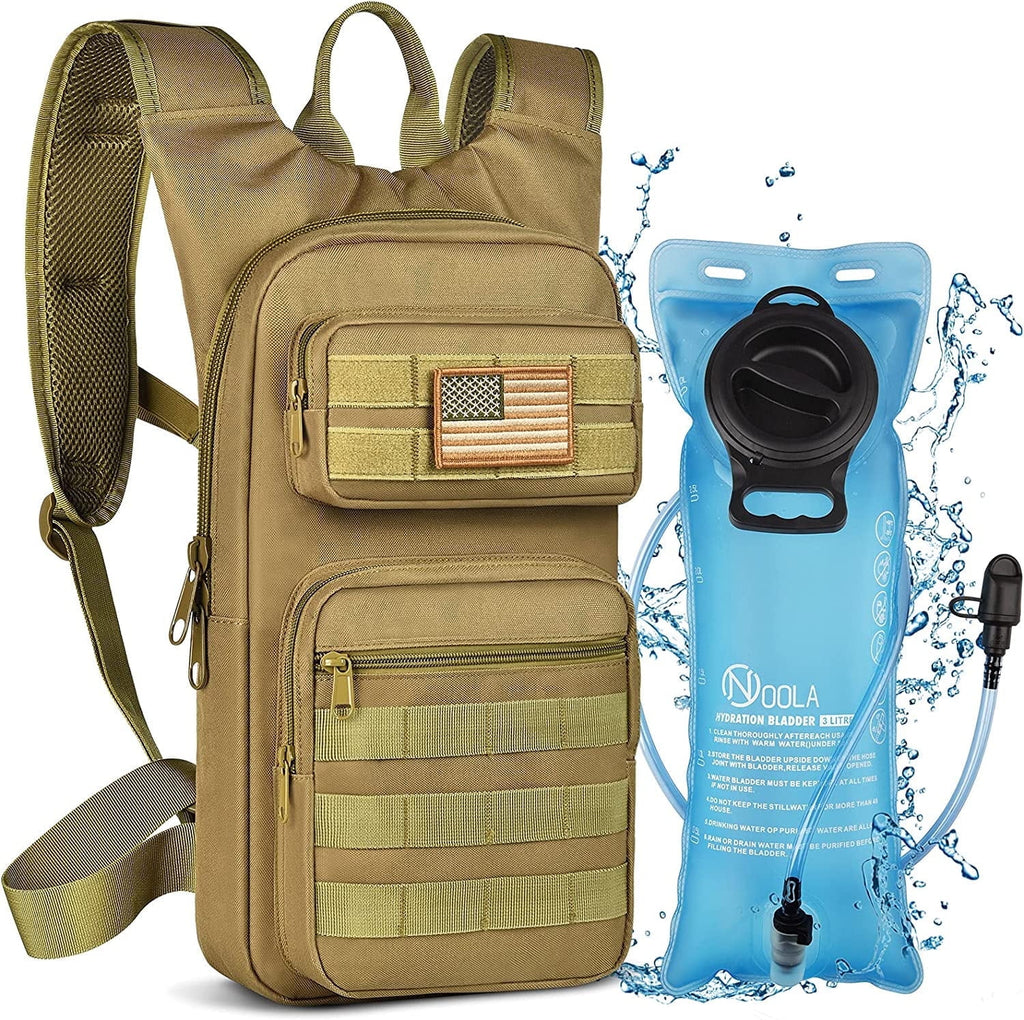 Brightify 17L Hydration Backpack with 3L TPU Water Bladder, Camel Backpack Hydration Pack for Hiking Hunting Climbing Cycling Biking Running, Molle Compatible Water Backpack for Men Women, Black LMBM