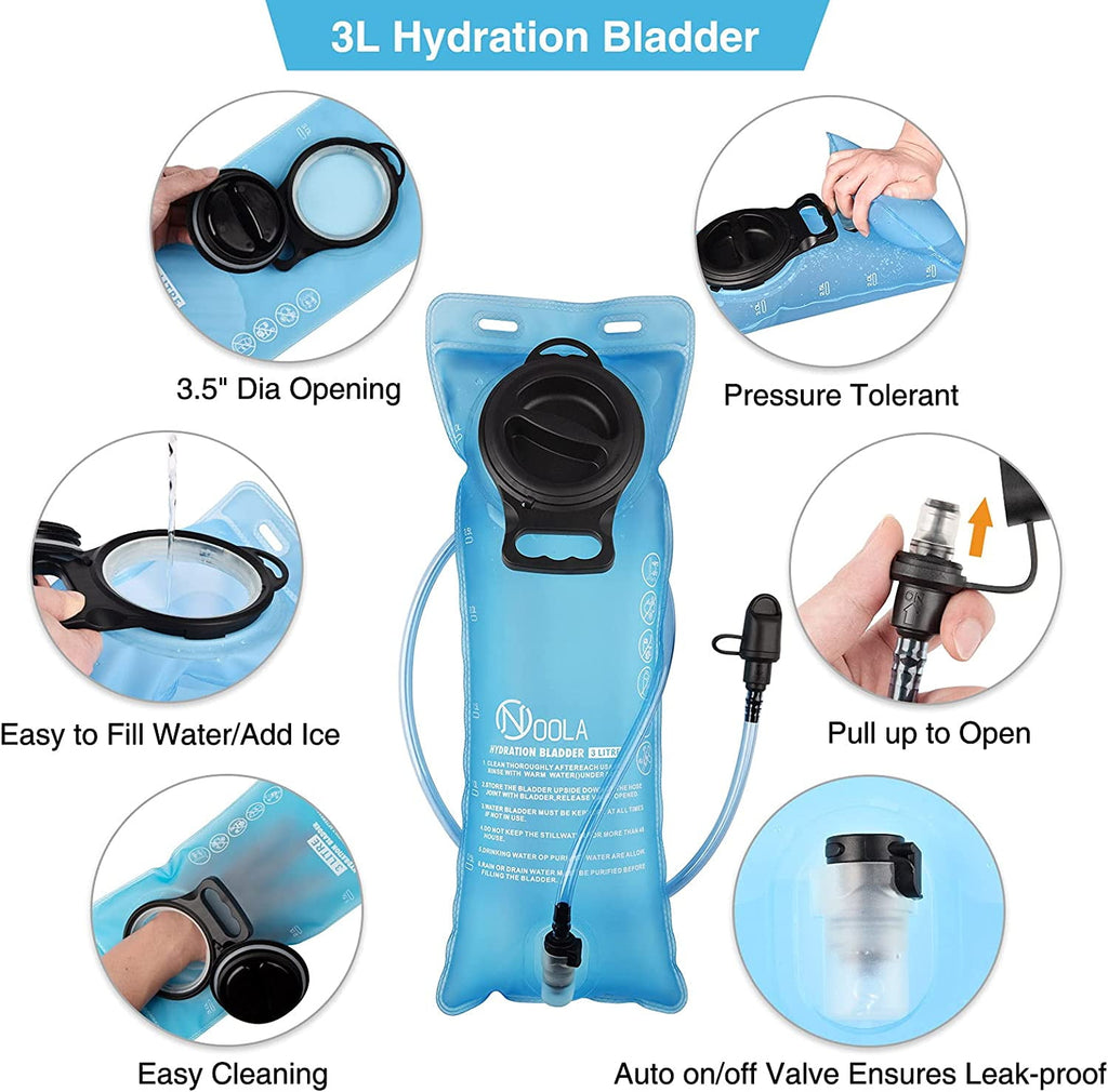 Brightify 17L Hydration Backpack with 3L TPU Water Bladder, Camel Backpack Hydration Pack for Hiking Hunting Climbing Cycling Biking Running, Molle Compatible Water Backpack for Men Women, Black LMBM