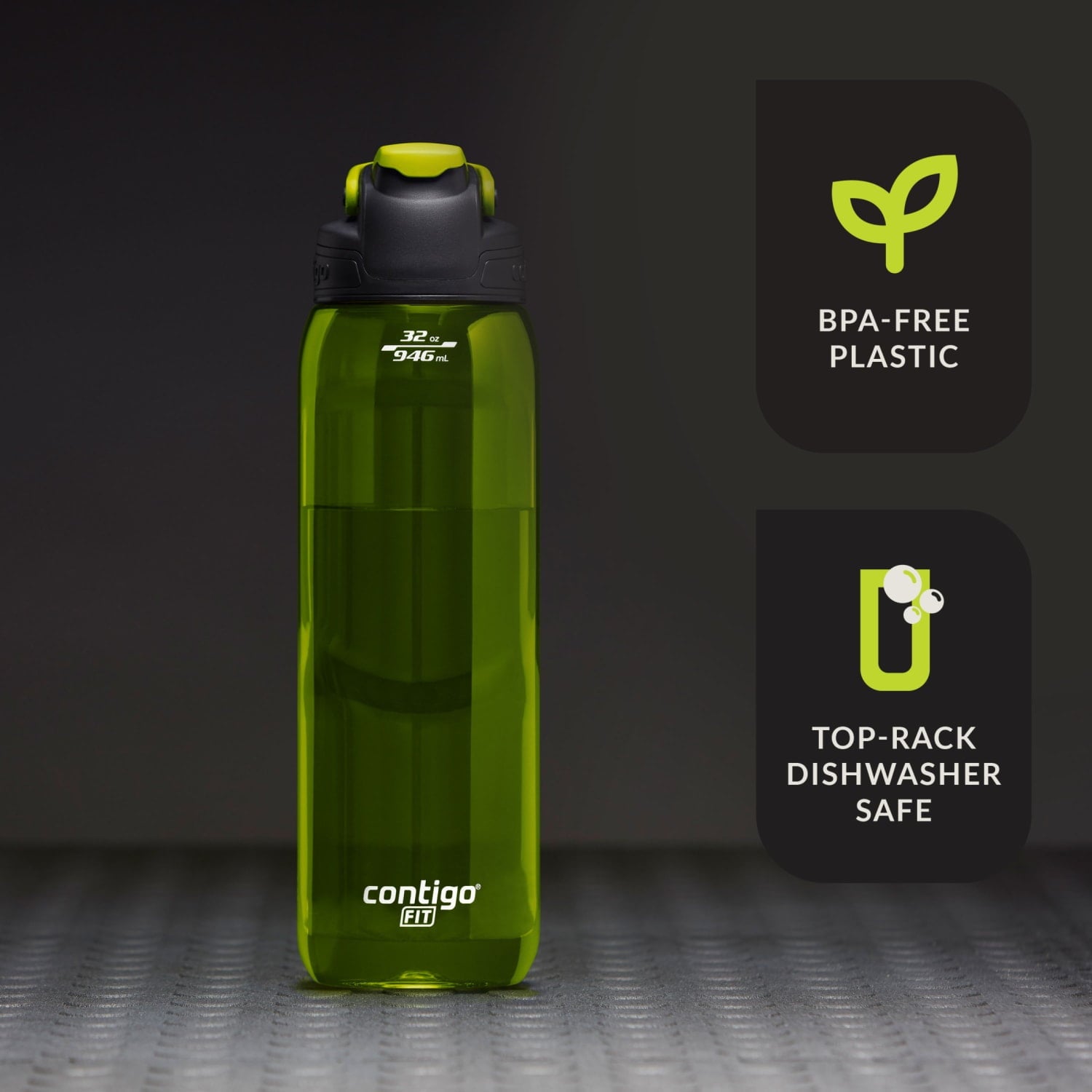 Contigo Fit Water Bottle with AUTOSEAL Lid, 32oz., Bolt D43F