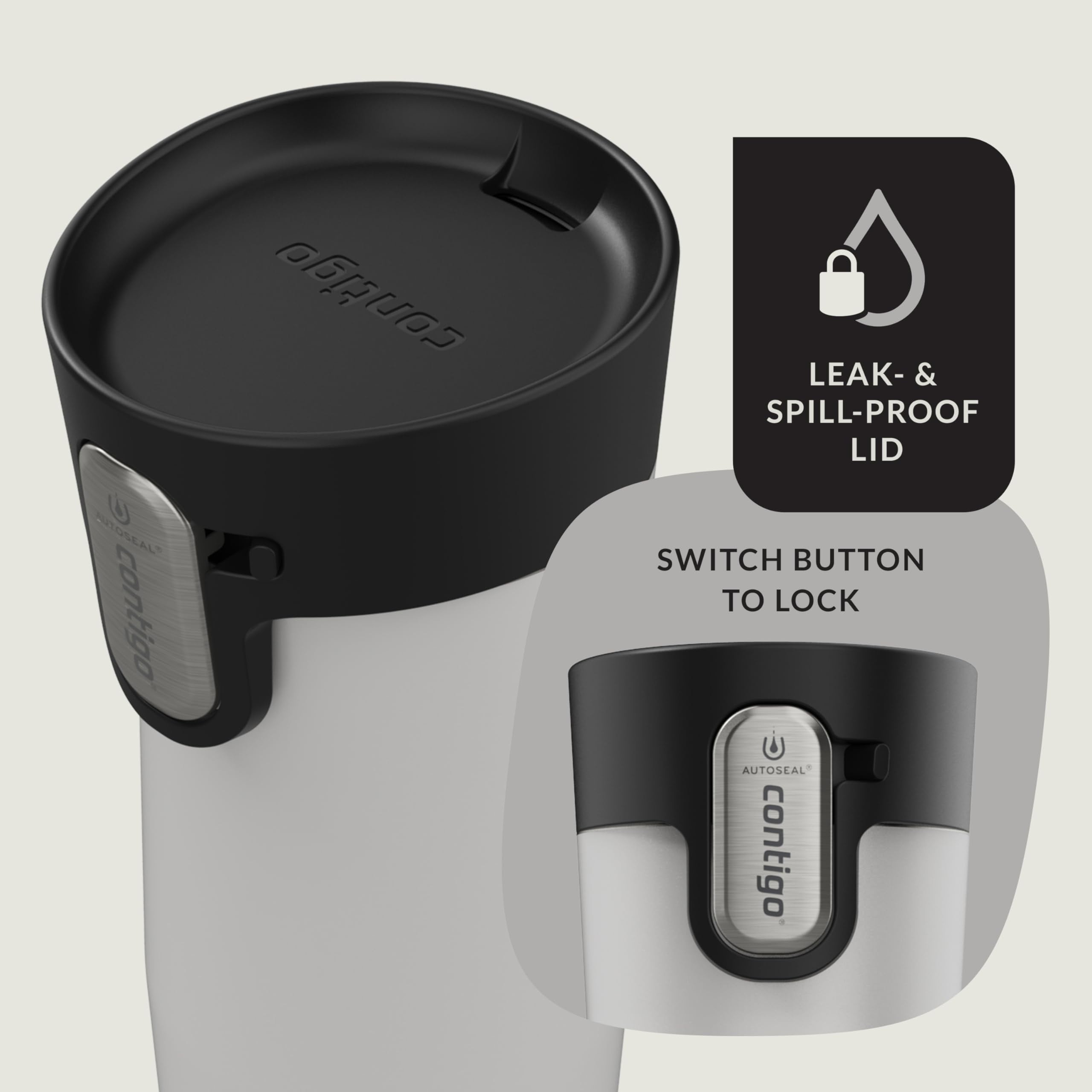 Contigo AUTOSEAL West Loop Vacuum-Insulated Stainless Steel Travel Mug with Easy-Clean Lid, 12oz CE8M