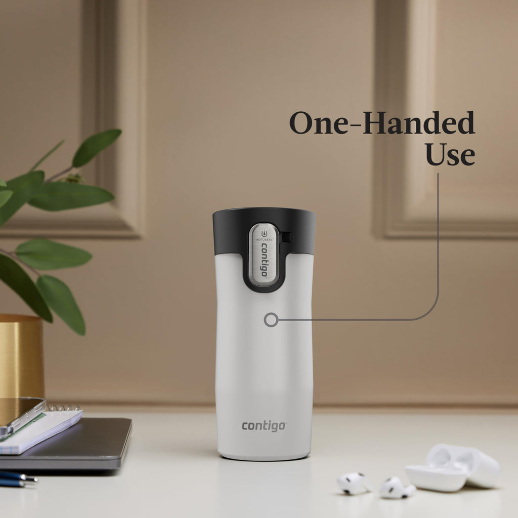 Contigo AUTOSEAL West Loop Vacuum-Insulated Stainless Steel Travel Mug with Easy-Clean Lid, 12oz CE8M