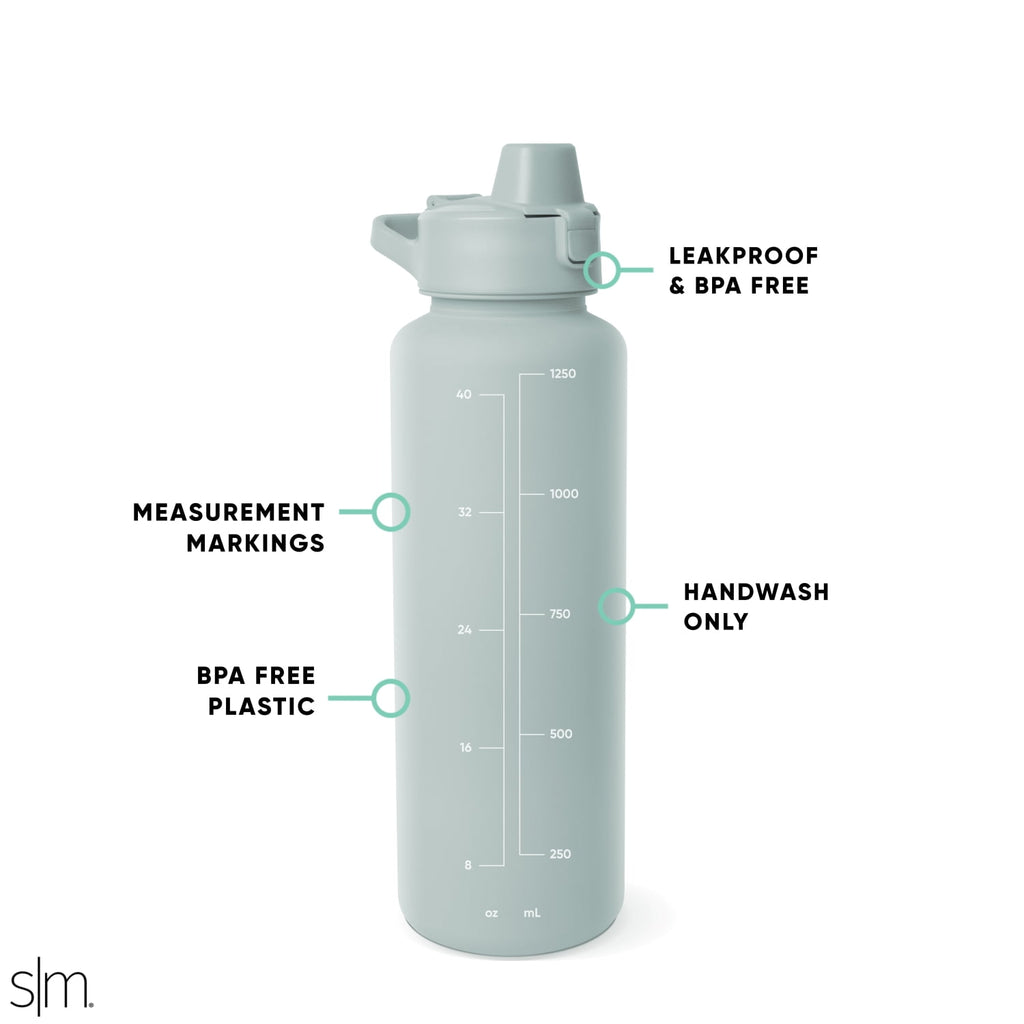Simple Modern 48 fl oz Reusable Tritan Summit Water Bottle with Silicone Straw Lid|Seaglass Sage S5ES