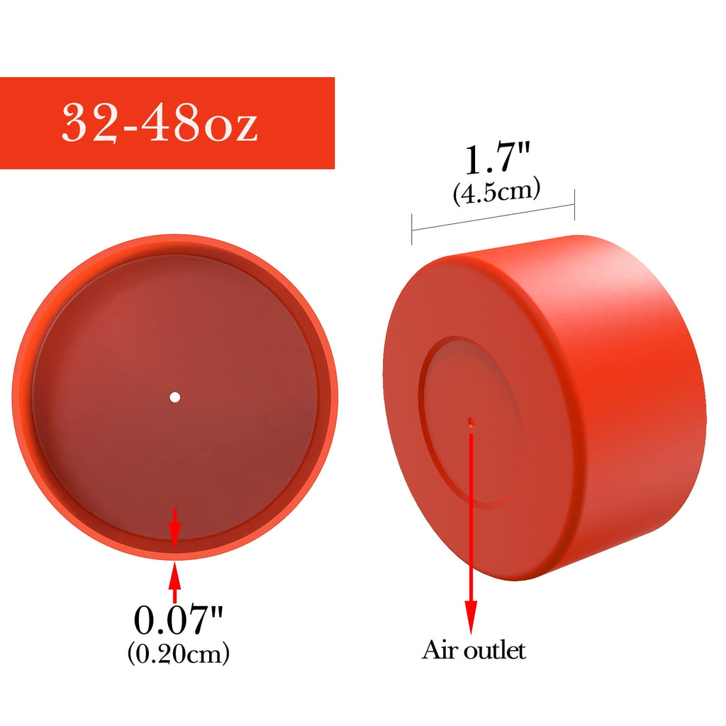 Linkidea 2 Pack Water Bottle Boot Compatible with Nalgene Sustain Wide Mouth 32oz/48oz, Narrow Mouth 32oz, Silicone Anti-Slip Bottle Bottom Bumper Protector (Red) DMDM
