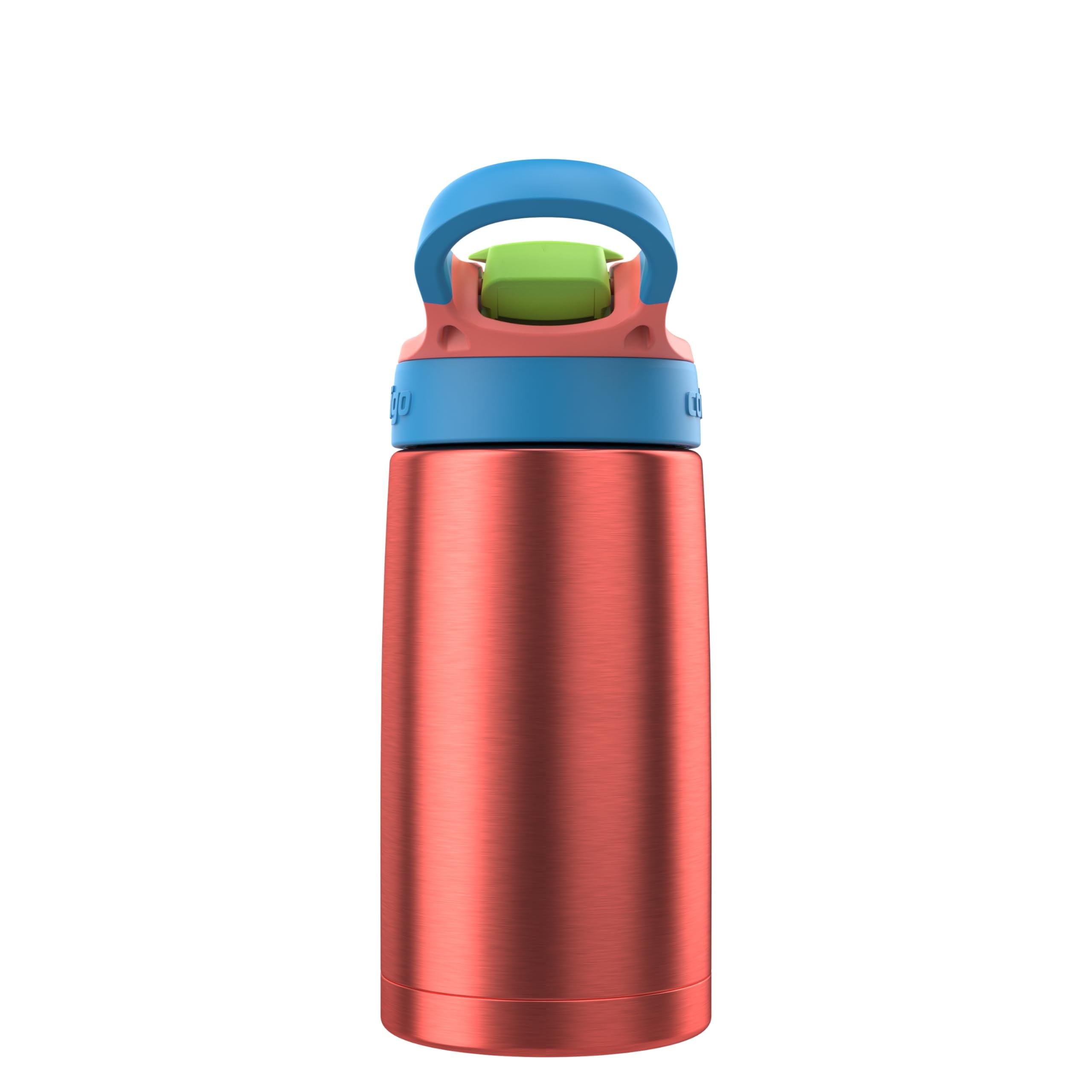 Contigo AUTOSPOUT Water Bottle, 13 oz, Coral Blue/Poppy 66CF