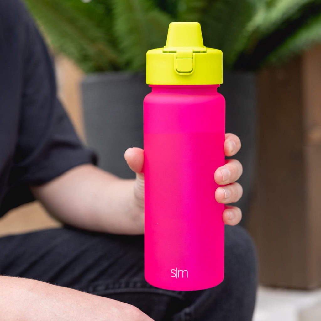 Simple Modern 22 fl oz Reusable Tritan Summit Water Bottle with Silicone Straw Lid|Raspberry Chartreuse 37ZN
