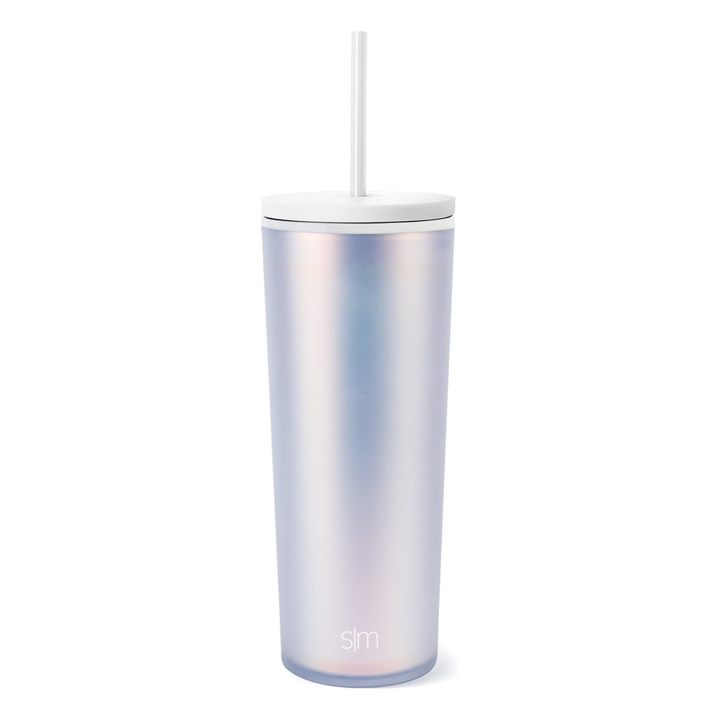 Simple Modern 24 fl oz Double Wall Plastic Classic Tumbler with Straw|Opalescent VADS