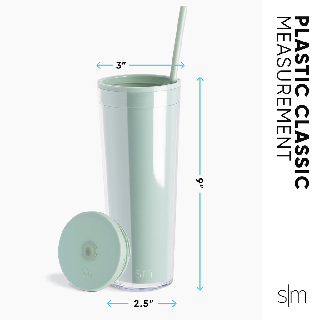 Simple Modern 24 fl oz Double Wall Plastic Classic Tumbler with Straw|Opalescent VADS