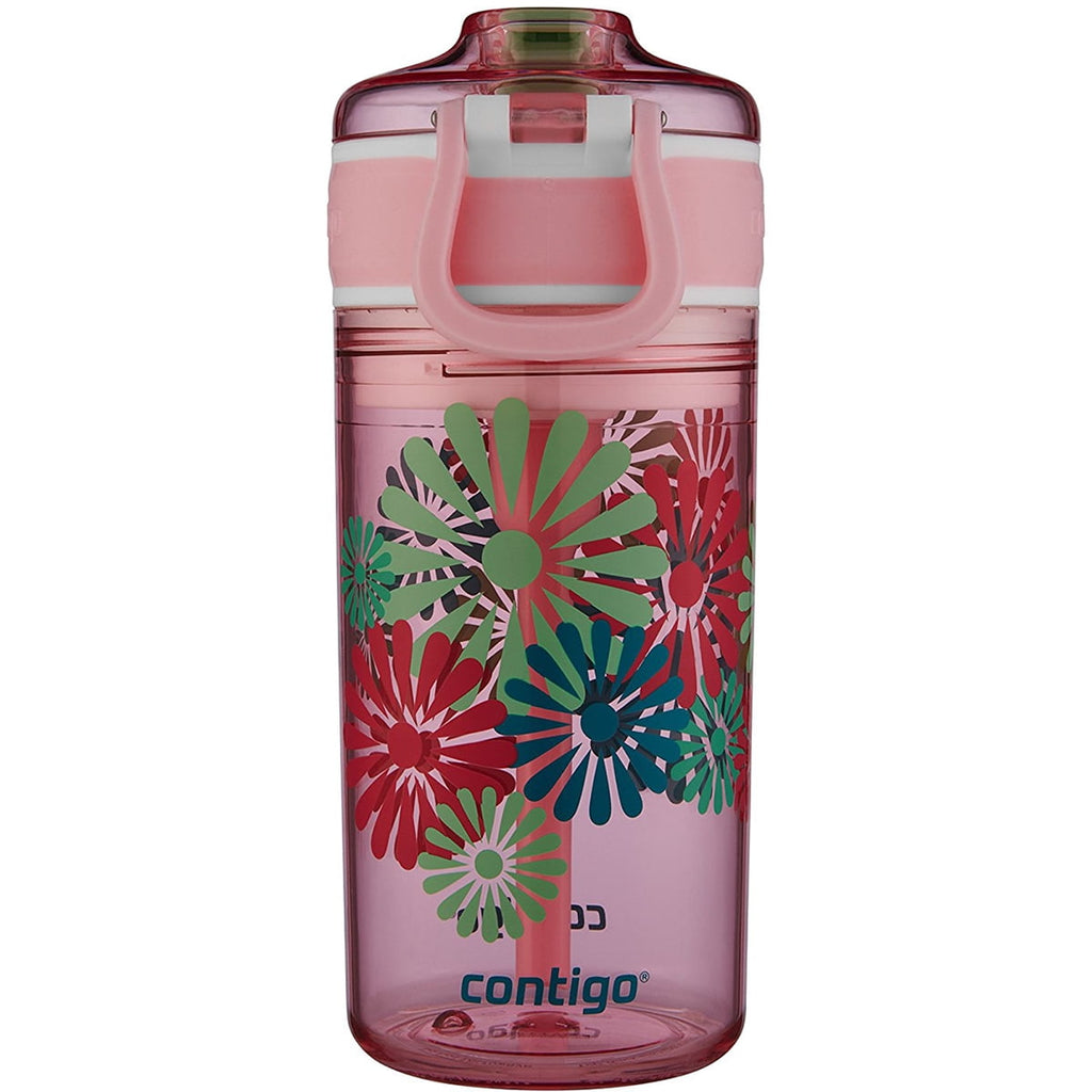 Contigo 13 oz. Kid's Snack Hero Drink Tumbler - Ballet Slipper Pink with Flowers P2NW