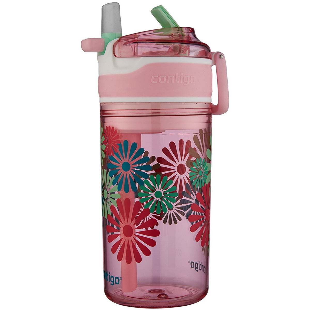 Contigo 13 oz. Kid's Snack Hero Drink Tumbler - Ballet Slipper Pink with Flowers P2NW