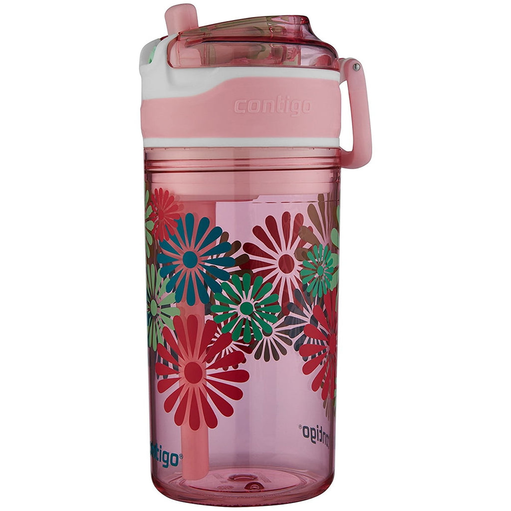 Contigo 13 oz. Kid's Snack Hero Drink Tumbler - Ballet Slipper Pink with Flowers P2NW