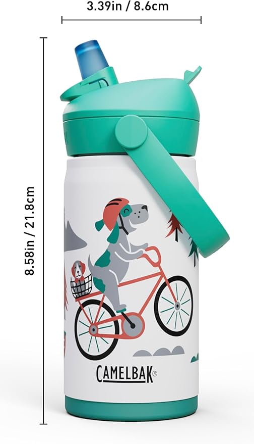Camelbak Thrive™ Flip Straw Kids Stainless 12oz Water Bottle, Dino Jam 5AAU