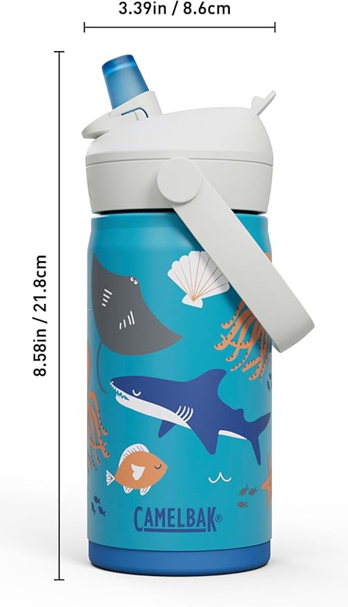 Camelbak Thrive™ Flip Straw Kids Stainless 12oz Water Bottle, Dino Jam 5AAU