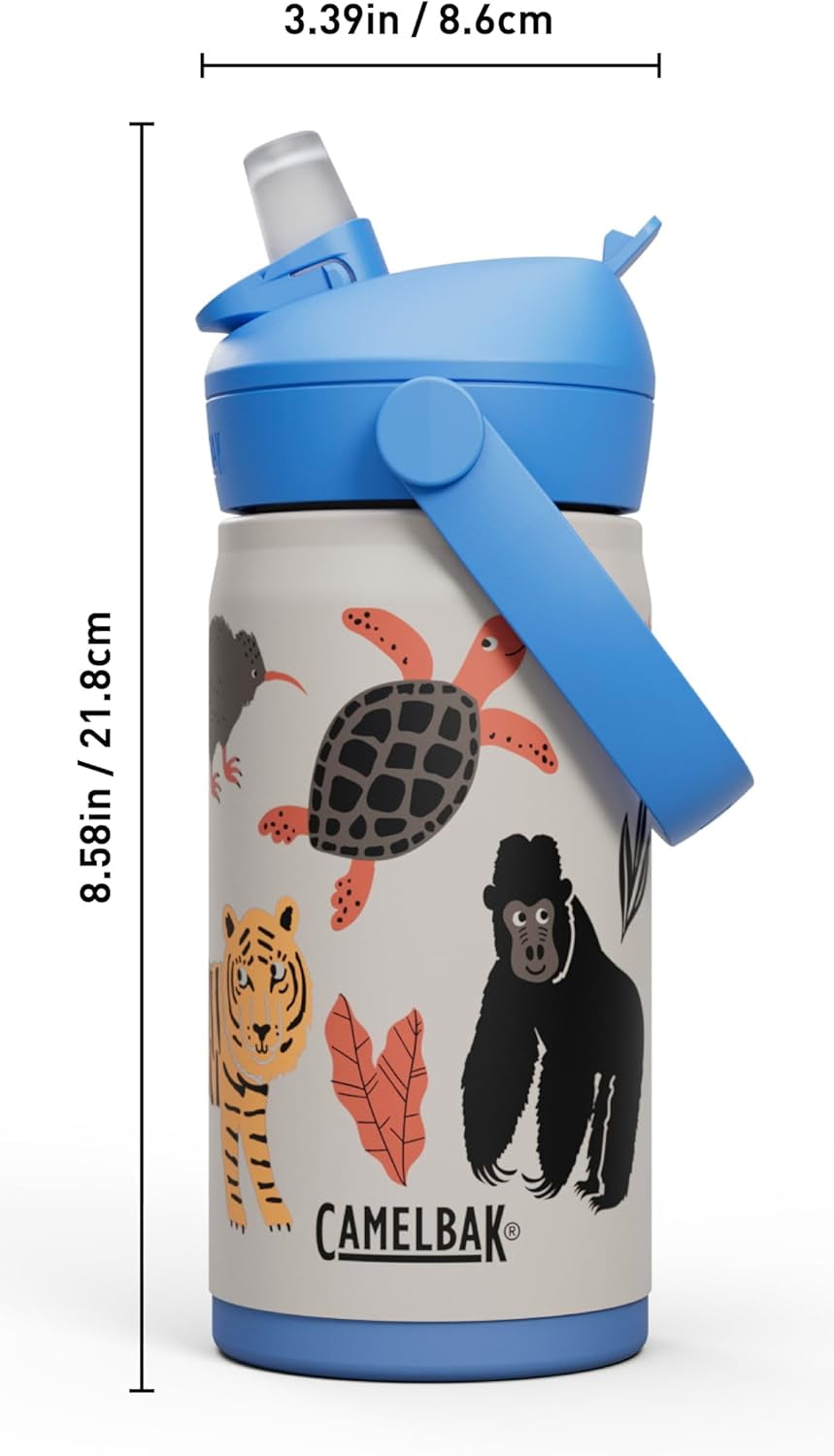 Camelbak Thrive™ Flip Straw Kids Stainless 12oz Water Bottle, Dino Jam 5AAU