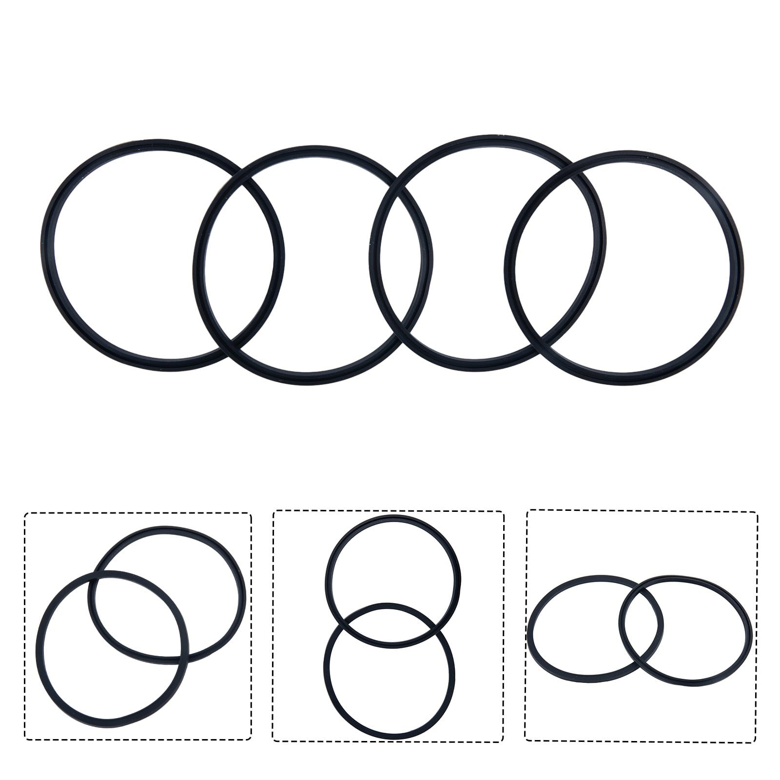 4 Pack Gaskets Compatible for Contigo Snapseal Byron Travel Mug 16oz &amp; 20oz, Replacement Rubber Seal for Contigo Snapseal Lid, Replacement Silicone Part for Contigo Coffee Travel Tumbler 7GJN