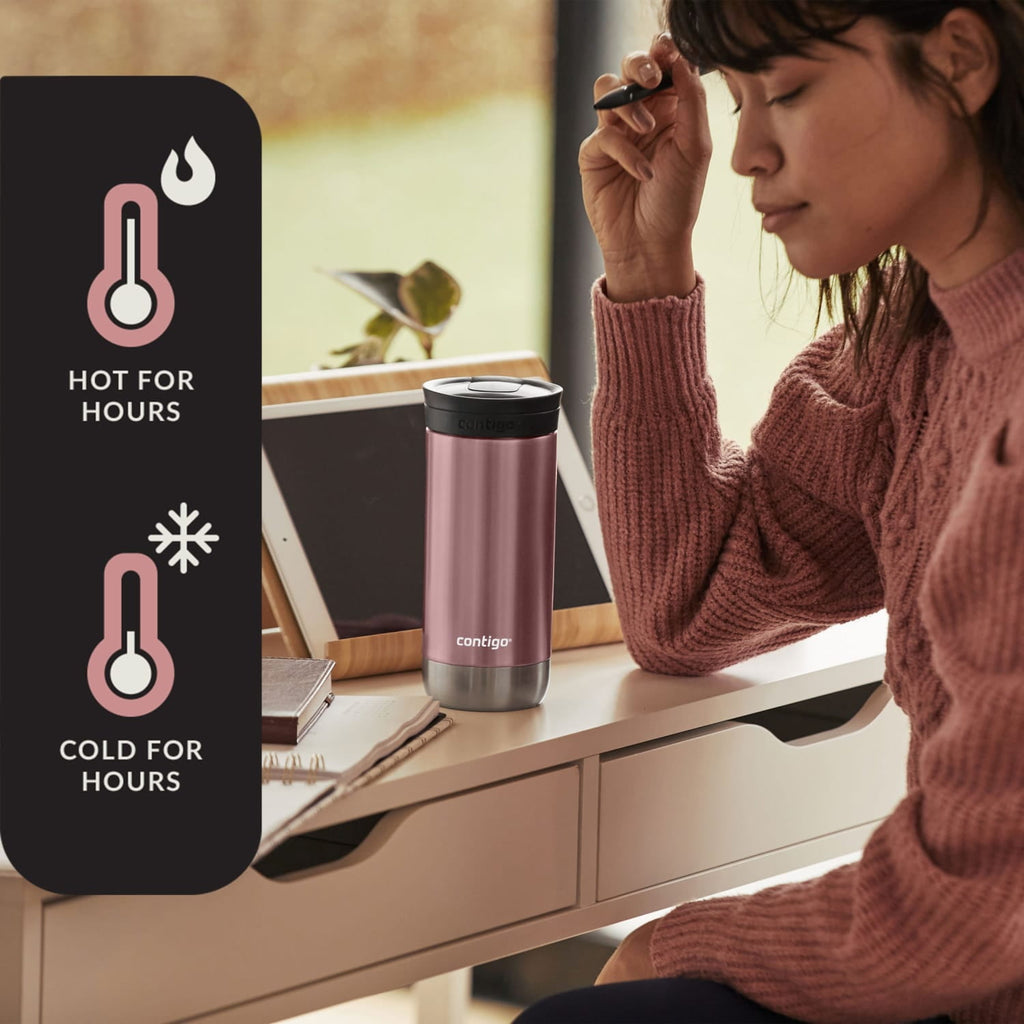 Contigo 16 oz. Huron 2.0 SnapSeal Stainless Steel Travel Mug - Licorice 3QYQ