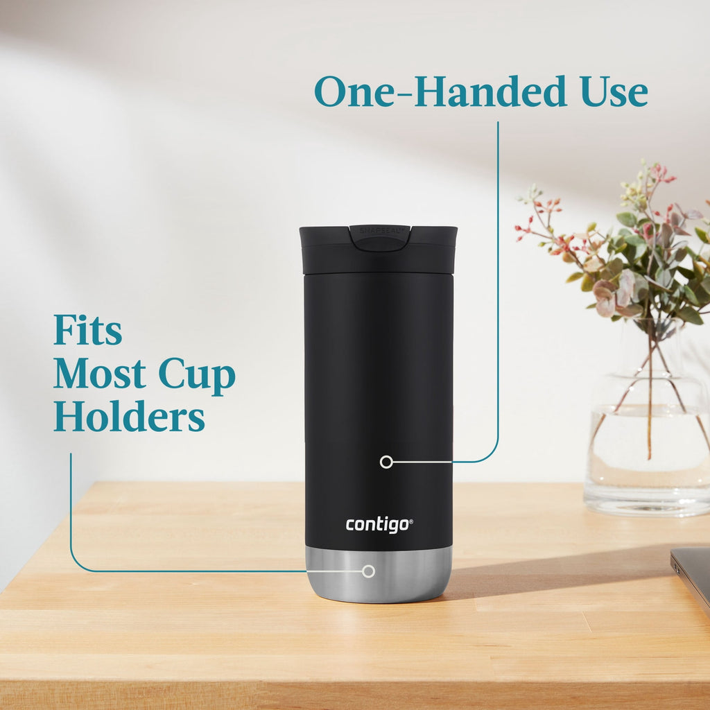 Contigo 16 oz. Huron 2.0 SnapSeal Stainless Steel Travel Mug - Licorice 3QYQ