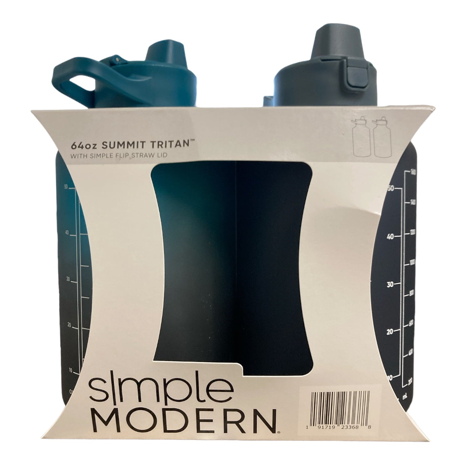 Simple Modern 64-oz Tritan Plastic Summit With Simple Flip Straw Lid 2 Pack (Sweet Taffy and Blush) 8XLO