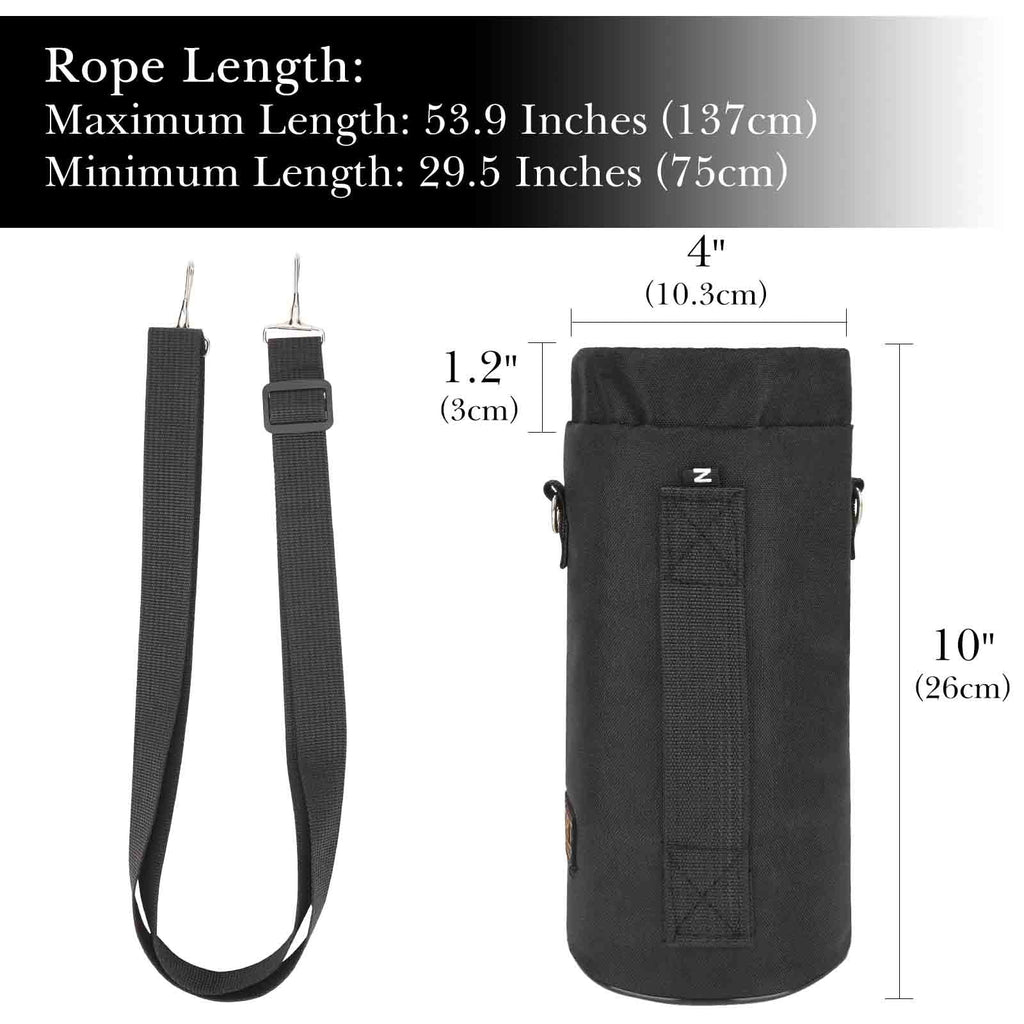 Linkidea Sports Water Bottle Carrier with Strap Compatible with Nalgene Sustain Tritan 48oz, CamelBak Chute Mag 50oz, Thick Waterbottle Cooler Bag Holder Shoulder Strap, Black YPKJ