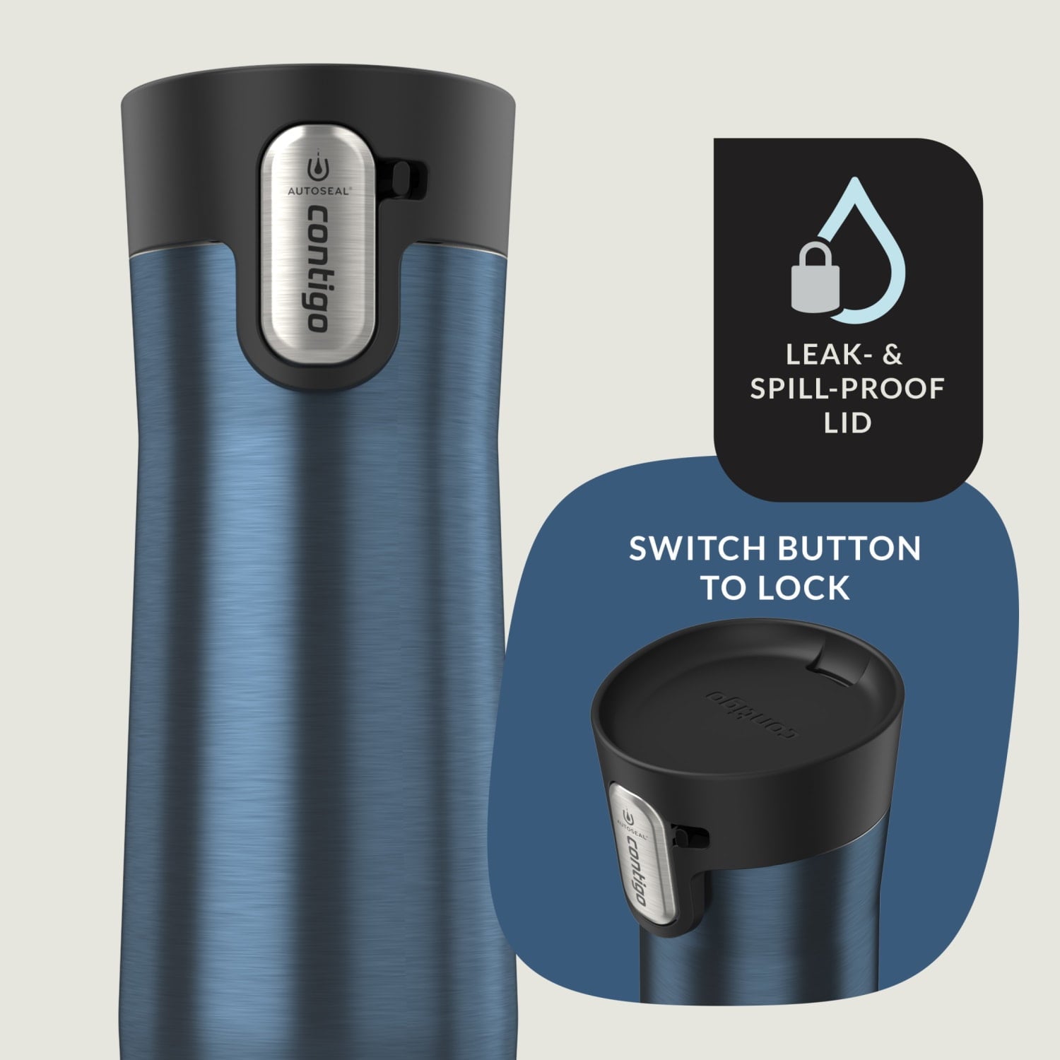 Contigo AUTOSEAL West Loop Vacuum-Insulated Stainless Steel Travel Mug with Easy-Clean Lid, 20 oz LMKS