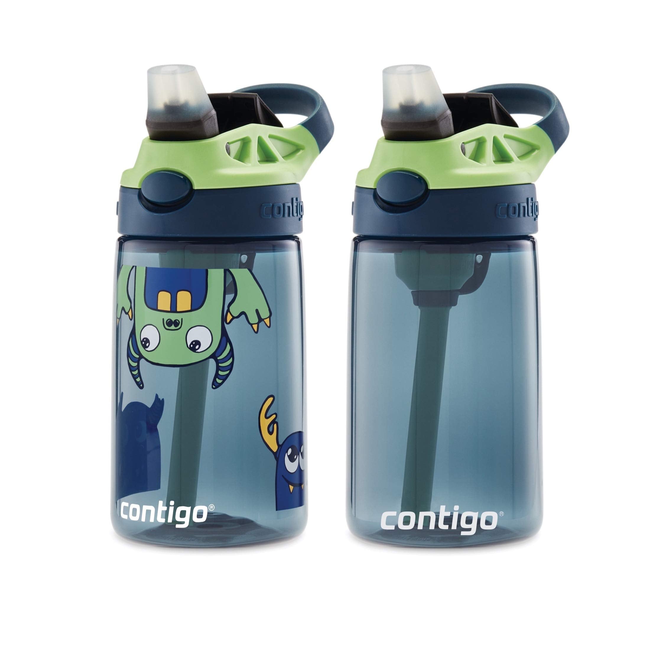 Contigo Kids 2-Pack Straw Water Bottle, 14 oz - Dinos/Sharks R4P5