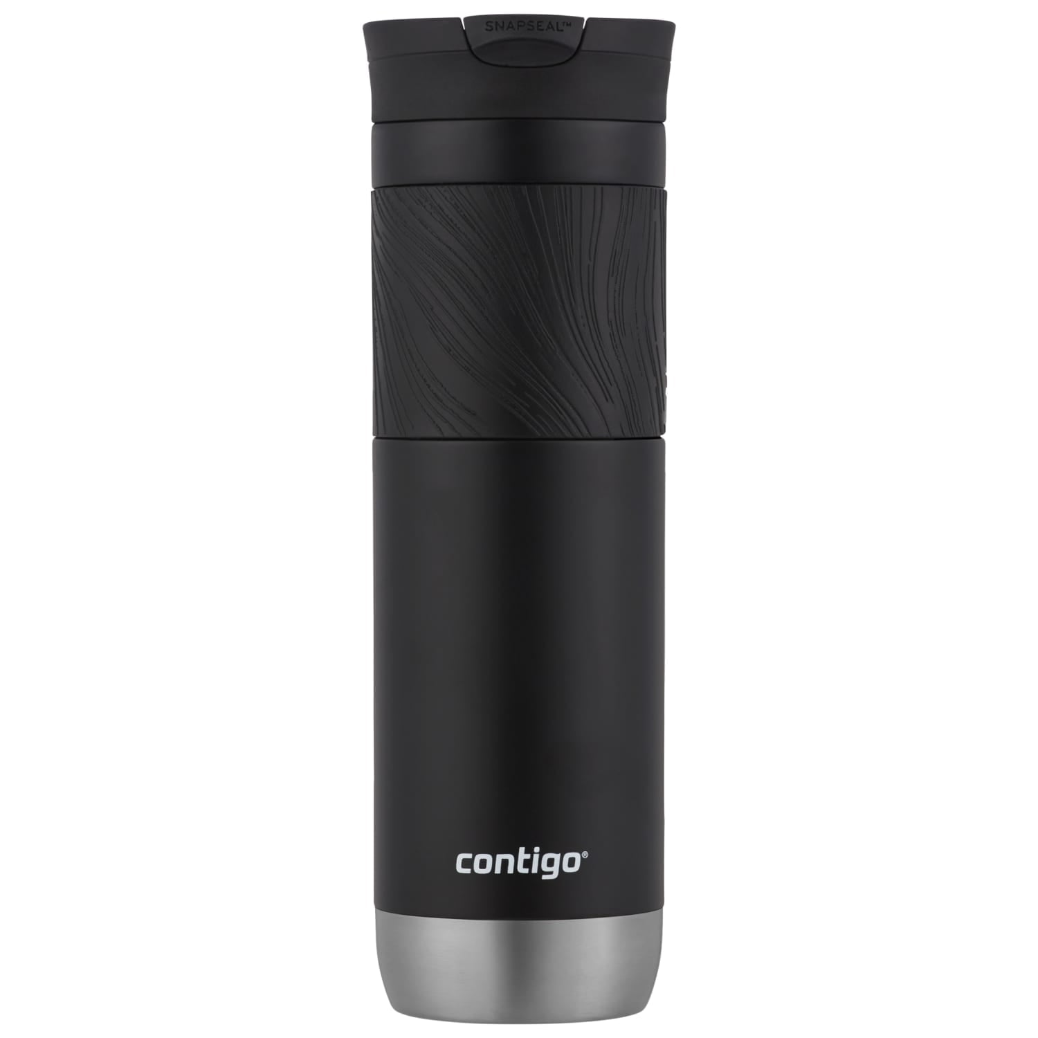Contigo Byron 2.0 Stainless Steel Travel Mug with SNAPSEAL Lid and Grip in Black, 24 fl oz. UT3P