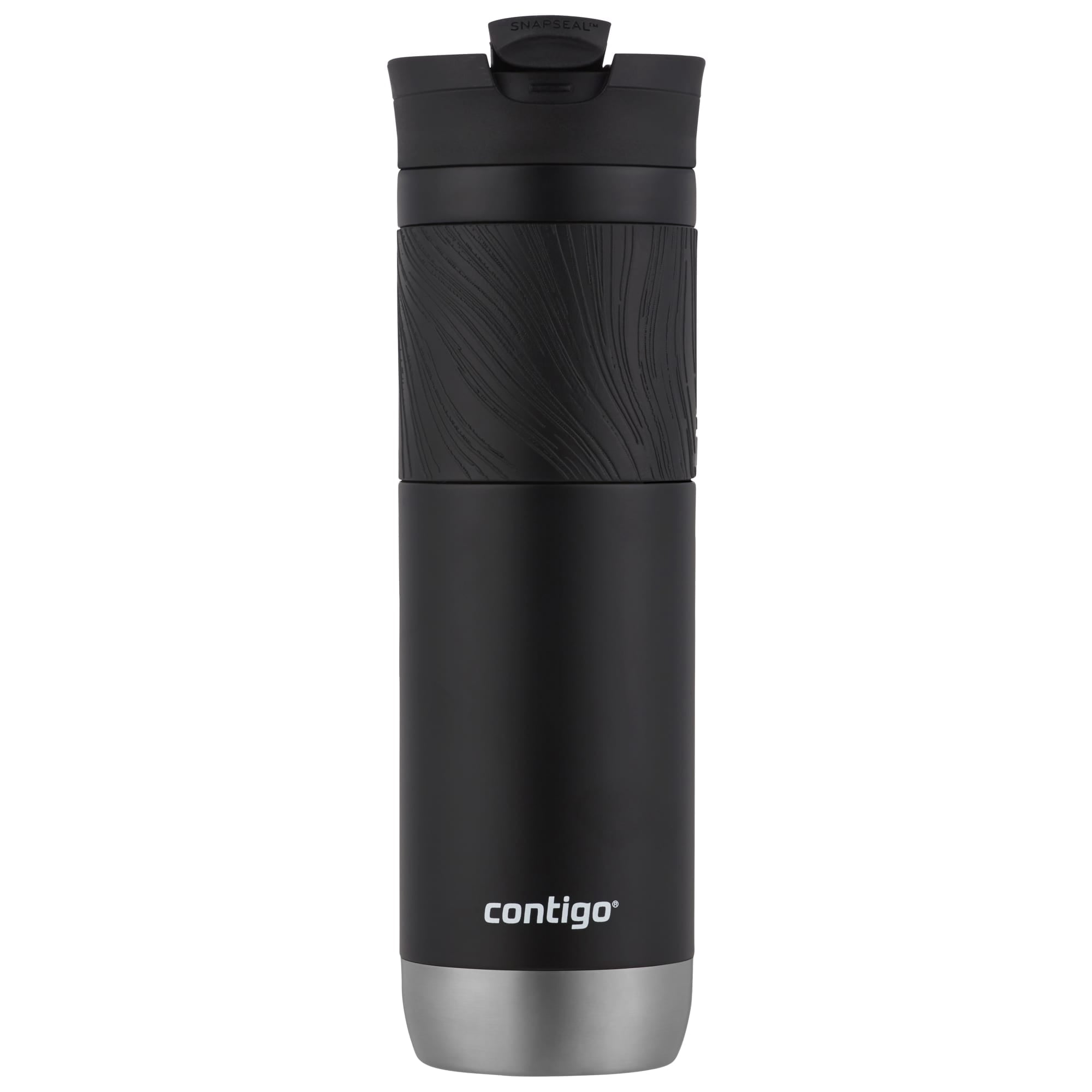 Contigo Byron 2.0 Stainless Steel Travel Mug with SNAPSEAL Lid and Grip in Black, 24 fl oz. UT3P
