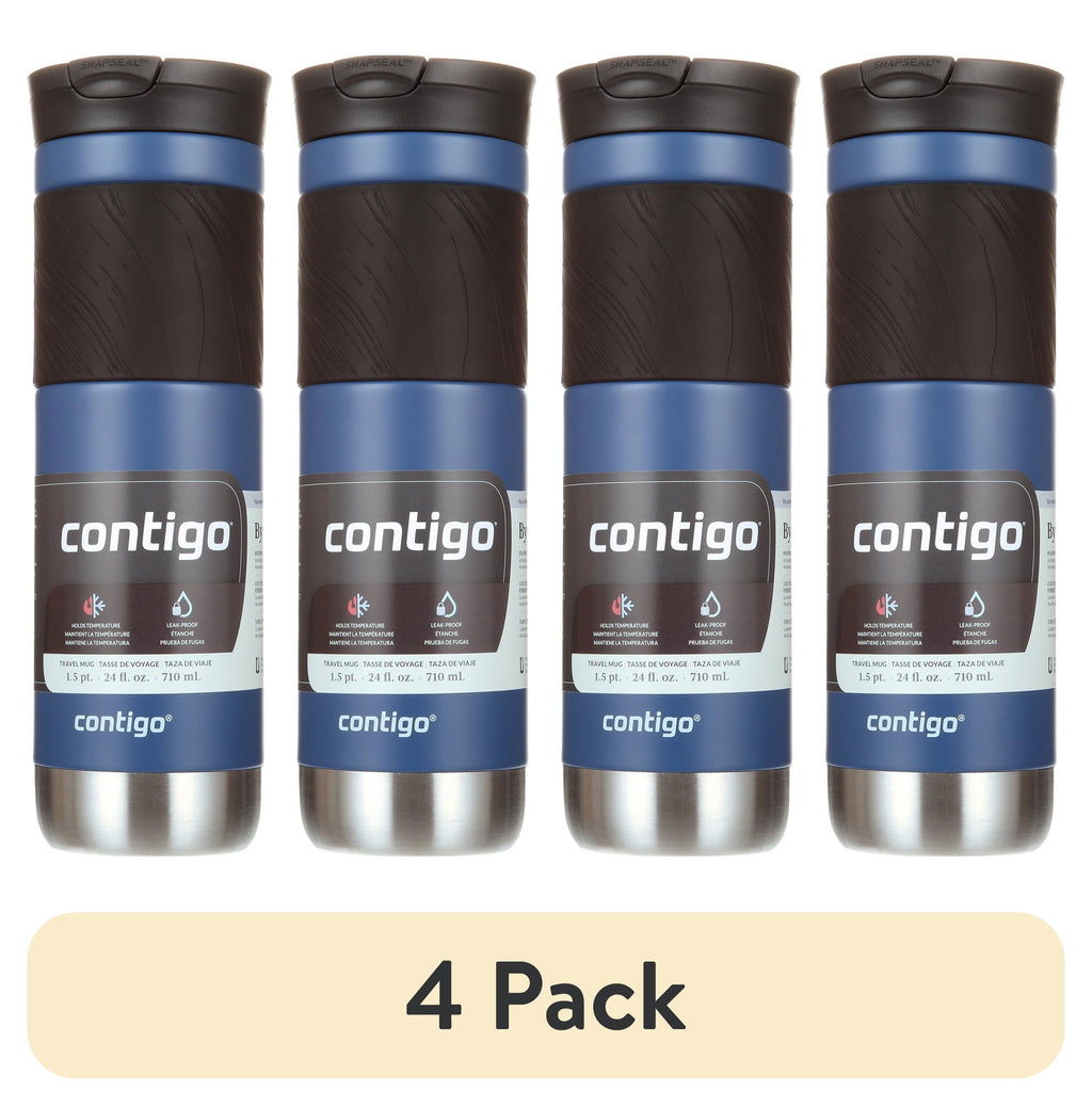Contigo Byron 2.0 Stainless Steel Travel Mug with SNAPSEAL Lid and Grip in Black, 24 fl oz. UT3P