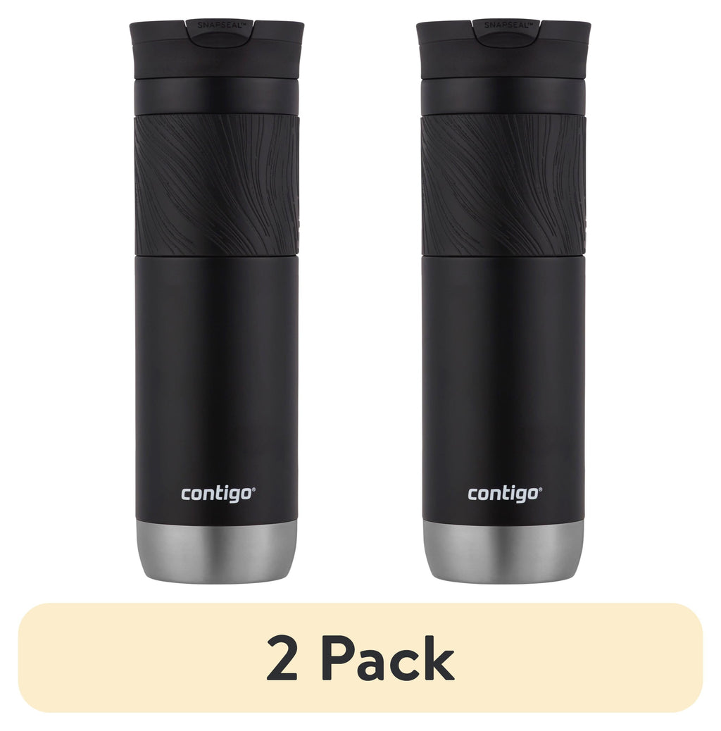 Contigo Byron 2.0 Stainless Steel Travel Mug with SNAPSEAL Lid and Grip in Black, 24 fl oz. UT3P