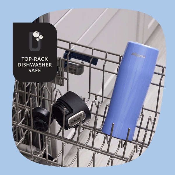 Contigo AUTOSEAL West Loop Vacuum-Insulated Stainless Steel Travel Mug with Easy-Clean Lid, 20 oz, Crystal Lakeside &amp; Crystal Agave, 2-Pack NW9J