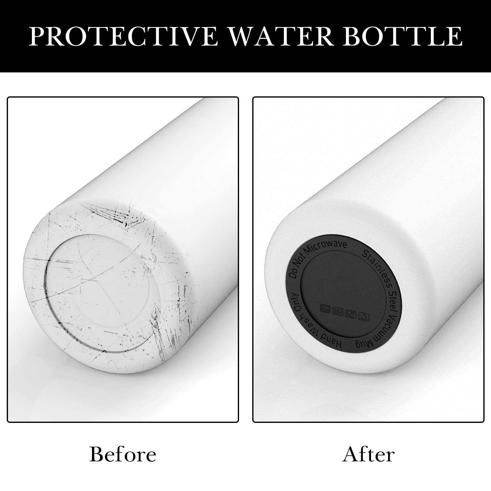 Linkidea 6 Pack Water Bottle Bottom Pad Compatible with CamelBak eddy+ Steel Bottle 20/25oz, Chute Mag Bottle, Silicone Anti-Slip Waterbottle Base Silencer Rubber Protector YE3J