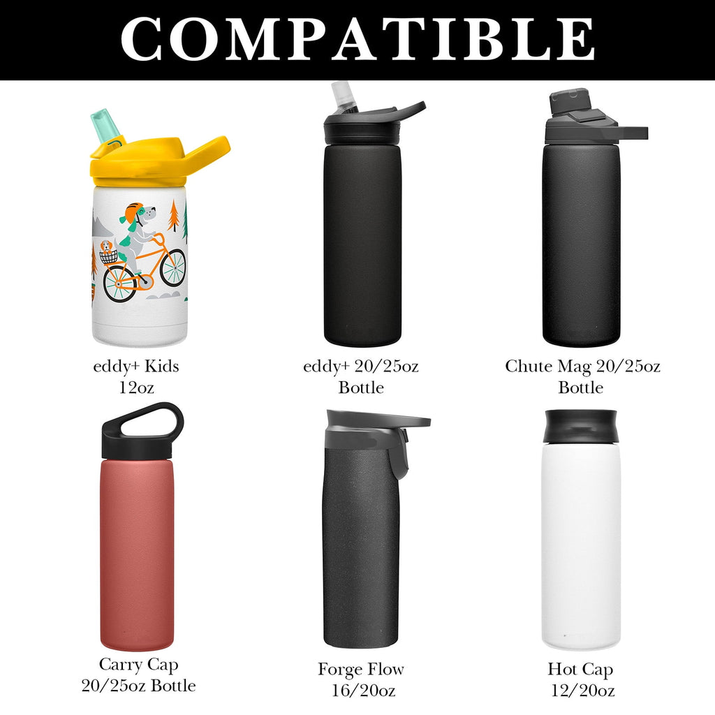 Linkidea 6 Pack Water Bottle Bottom Pad Compatible with CamelBak eddy+ Steel Bottle 20/25oz, Chute Mag Bottle, Silicone Anti-Slip Waterbottle Base Silencer Rubber Protector YE3J