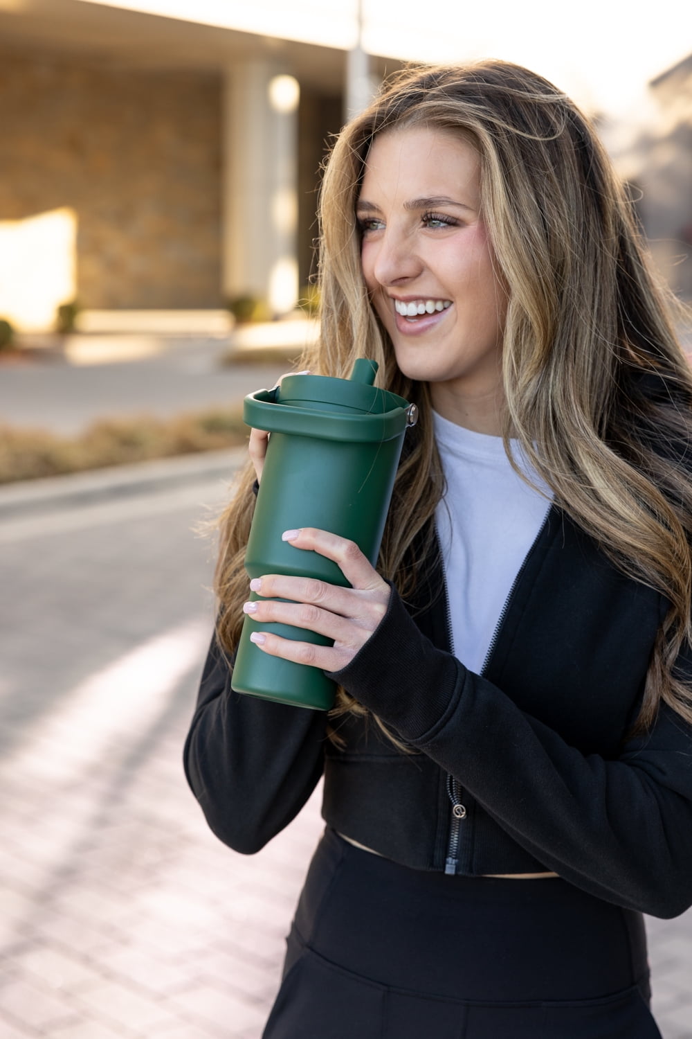 Simple Modern 30 fl oz Insulated Stainless Steel Trek Pivot Tumbler with Straw Lid and Top Handle|Forest 2GOM