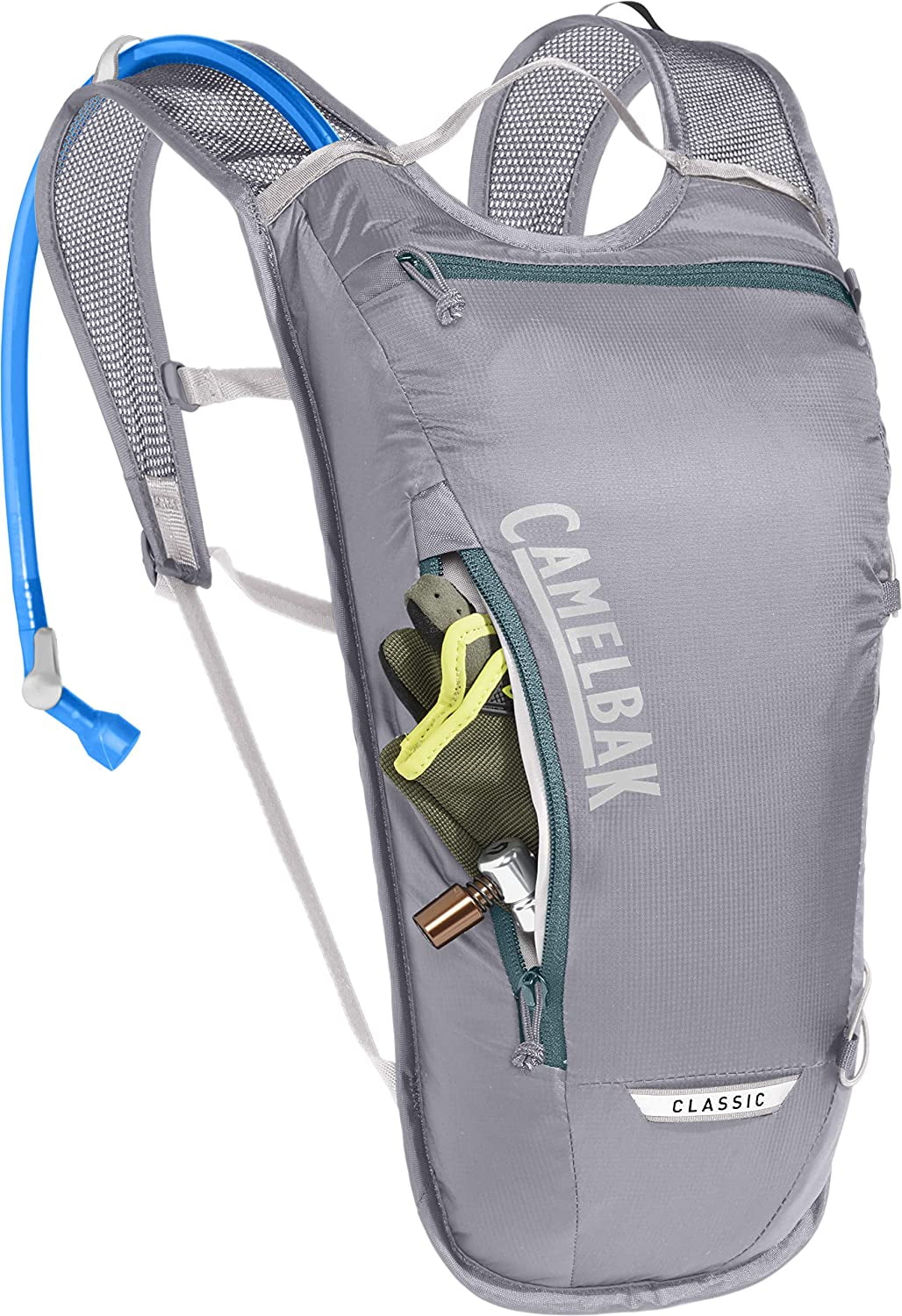 CamelBak Classic Light Bike Hydration Pack 70oz, Gunmetal/Hydro OQSY