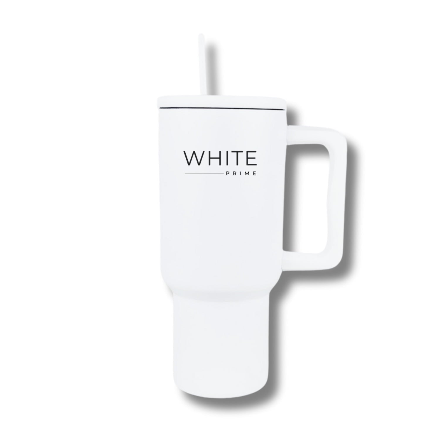 Tumbler 30 oz – Stainless Steel Cup with Handle and Lid | White Prime 2KM4