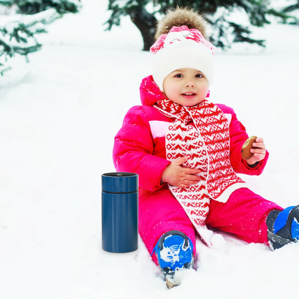 Stainless Steel Insulation Cup Cute Mini Portable Children Student Water Bottle Coffee Travel Mug LED Temperature Display Double Walled Vacuum Long Lasting Insulation NT1E