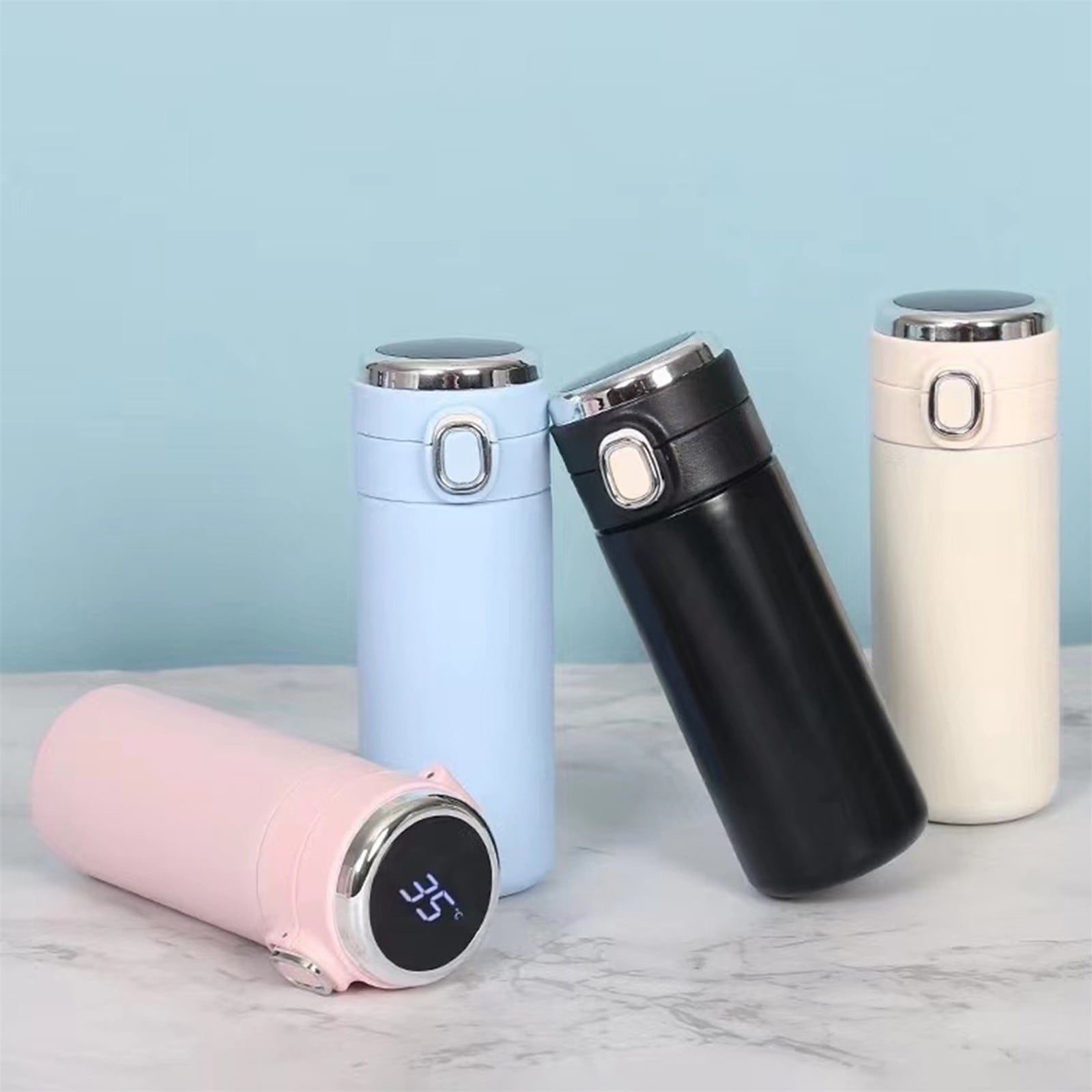 Stainless Steel Insulation Cup Cute Mini Portable Children Student Water Bottle Coffee Travel Mug LED Temperature Display Double Walled Vacuum Long Lasting Insulation NT1E