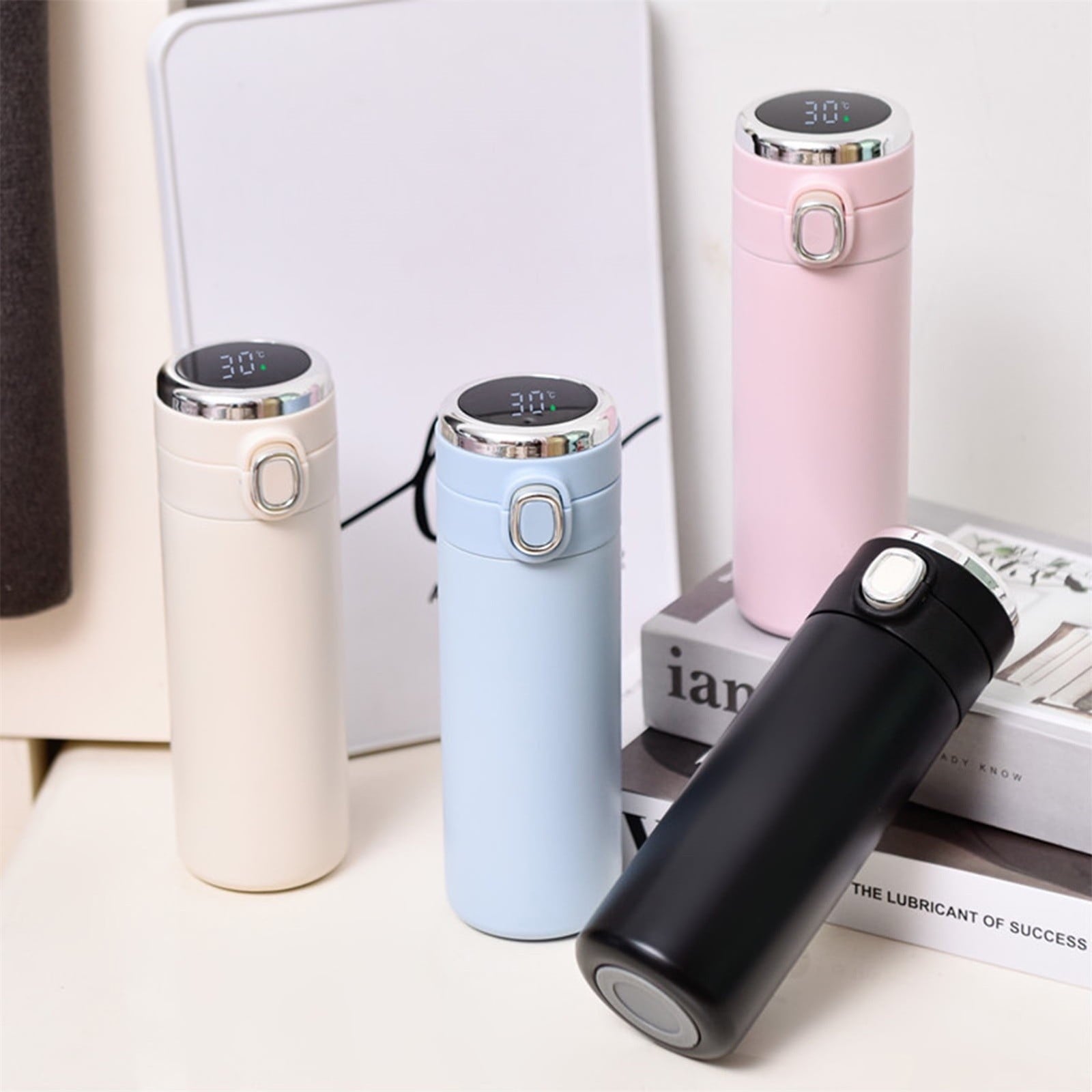 Stainless Steel Insulation Cup Cute Mini Portable Children Student Water Bottle Coffee Travel Mug LED Temperature Display Double Walled Vacuum Long Lasting Insulation NT1E