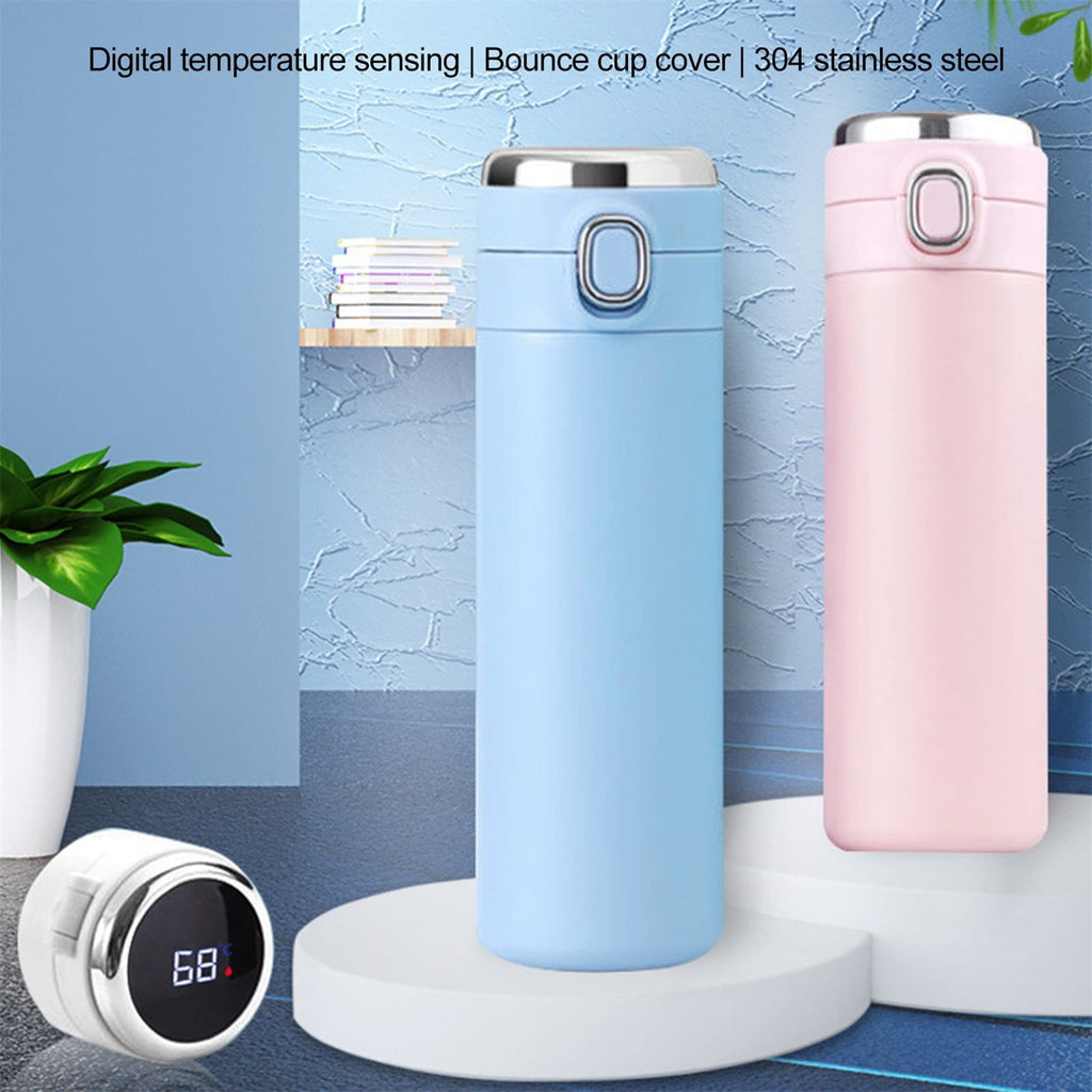 Stainless Steel Insulation Cup Cute Mini Portable Children Student Water Bottle Coffee Travel Mug LED Temperature Display Double Walled Vacuum Long Lasting Insulation NT1E