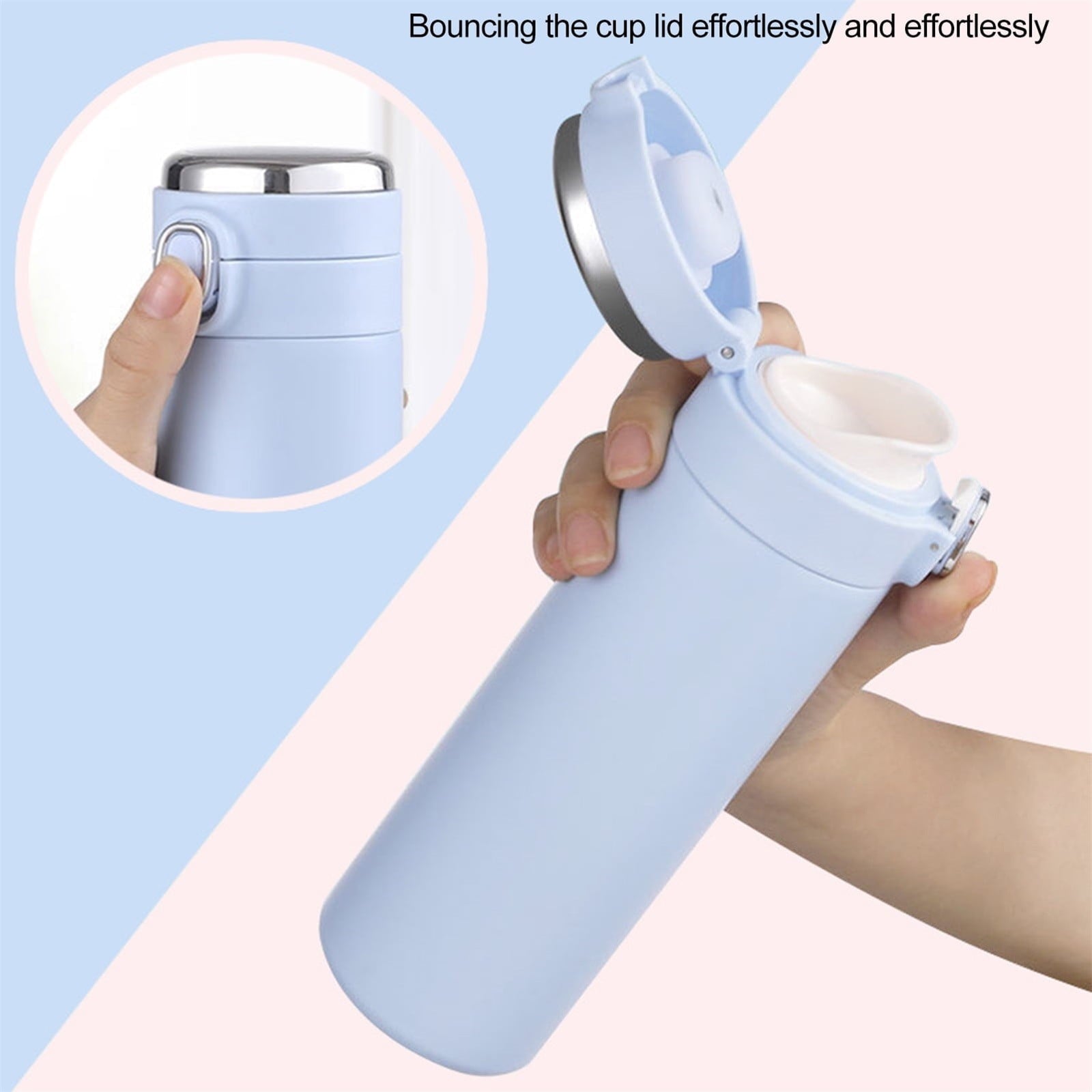 Stainless Steel Insulation Cup Cute Mini Portable Children Student Water Bottle Coffee Travel Mug LED Temperature Display Double Walled Vacuum Long Lasting Insulation NT1E