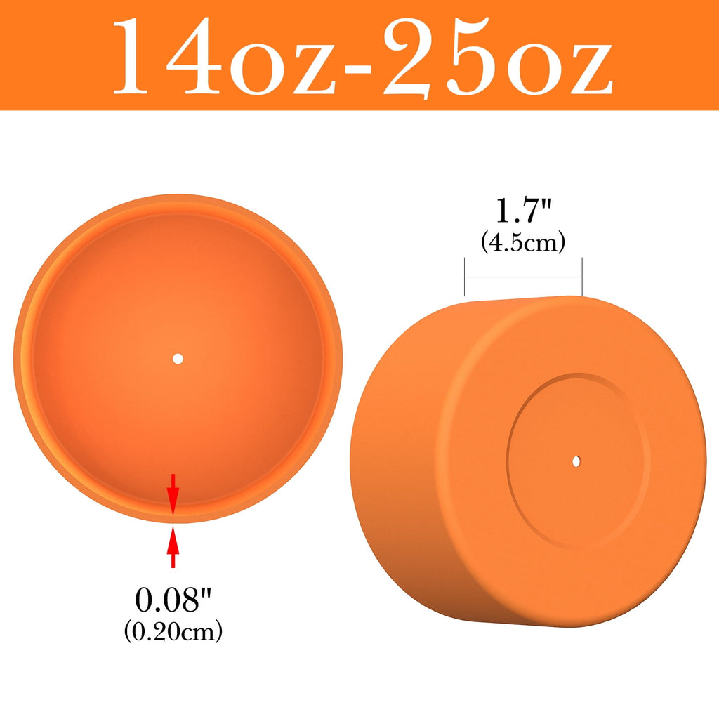 Linkidea 2 Pack Water Bottle Boot Compatible with CamelBak Eddy+20oz/25oz, Chute Mag 20oz/25oz, Carry Cap, Silicone Anti-Slip Bottle Bottom Bumper Protector (Orange) QUIX